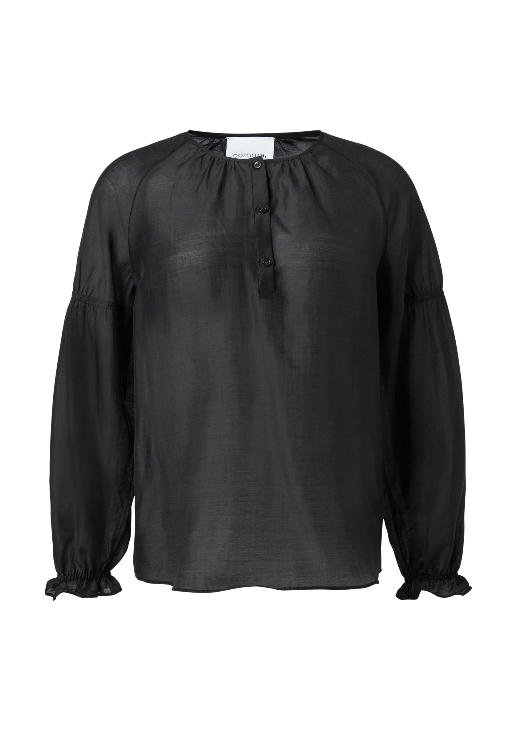 comma-raglan-bluse-viskosemix-gr-e-38-transparent image 3