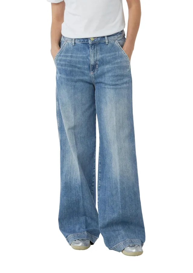 comma-jeans-wide-leg-damenhose-blau-gr-42 image 1