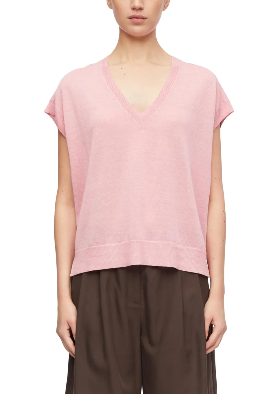 comma-strickpullover-leinenmix-gr-l-damen-pullover-v-ausschnitt image 1