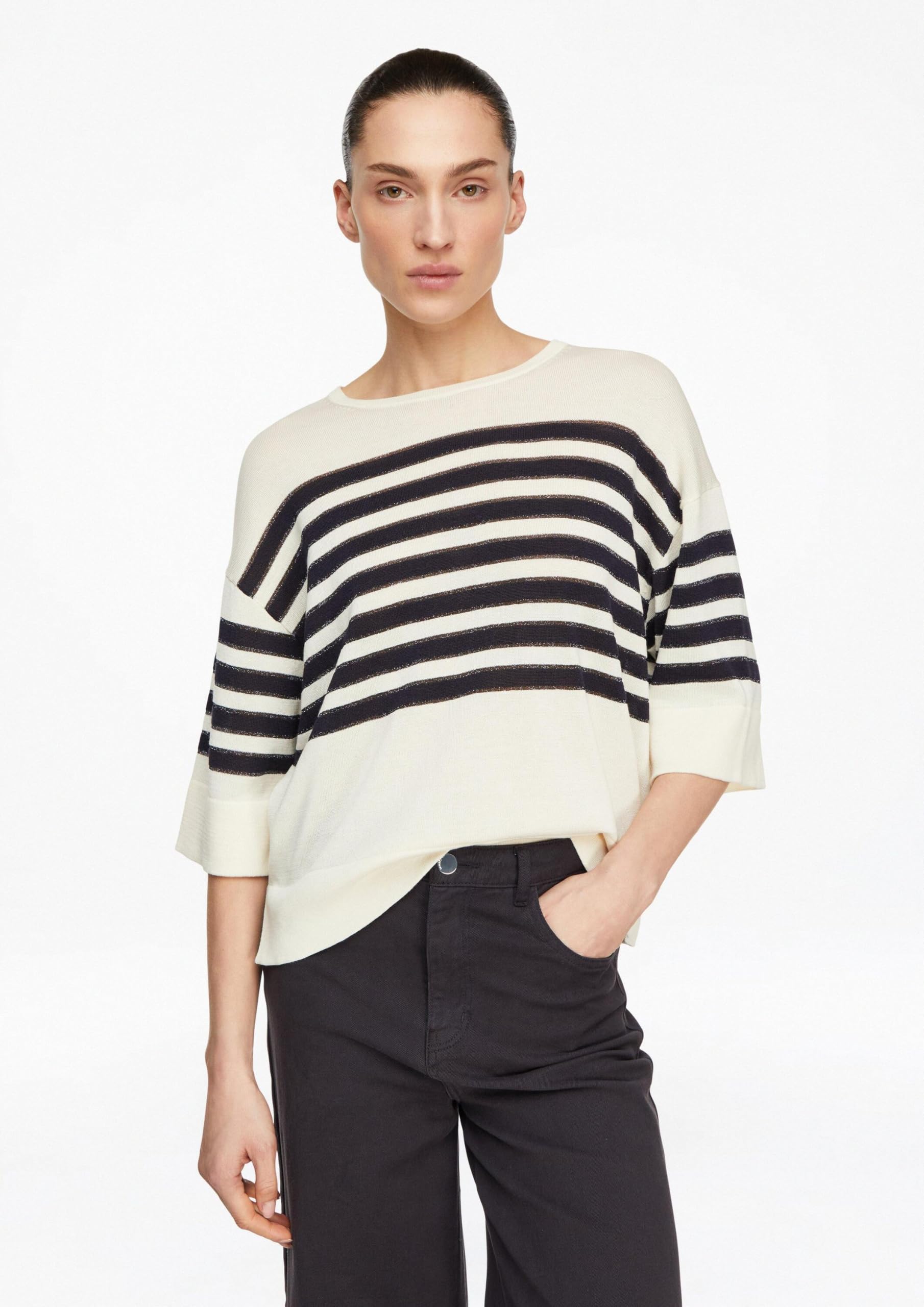 comma-knitwear-feinstrickpullover-streifen-glitzer-gr-l image 6