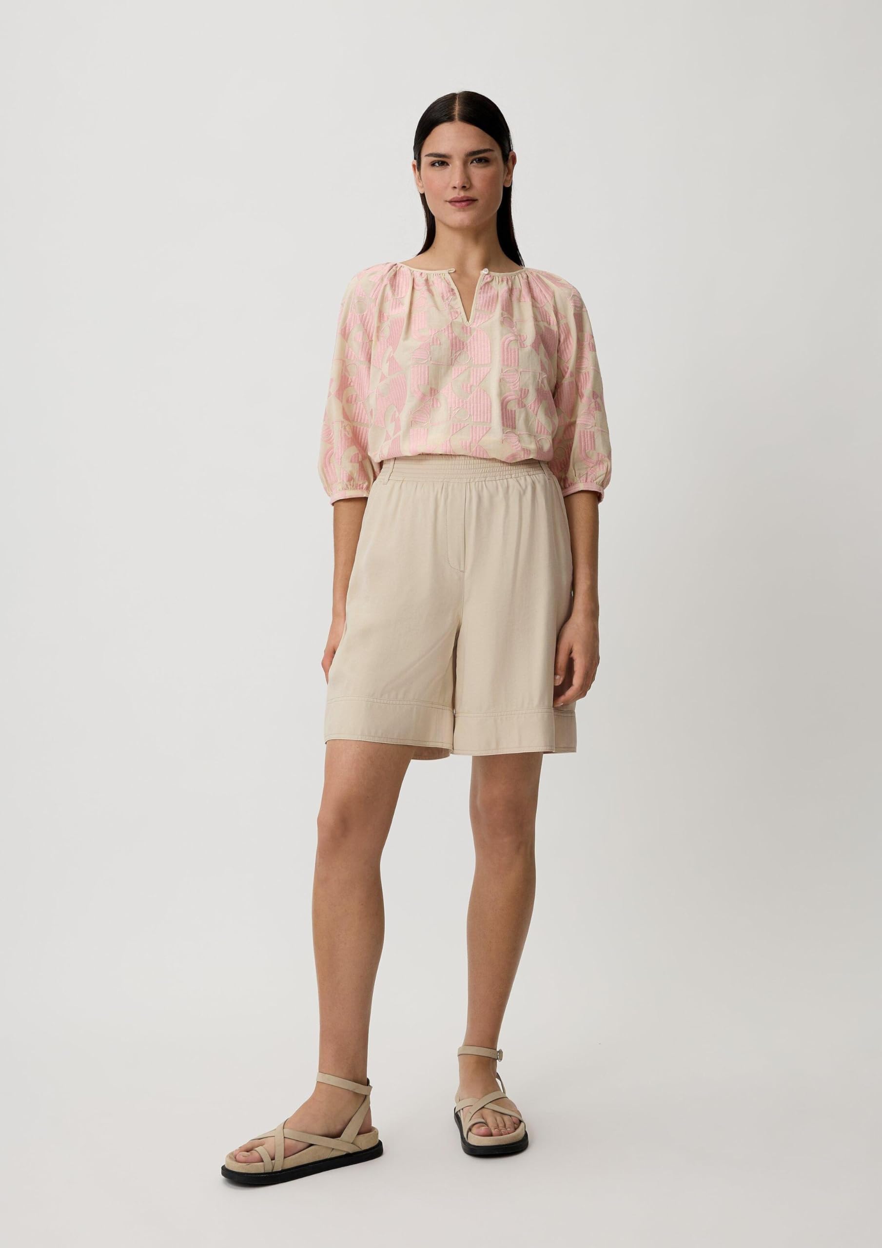 comma-trousers-loose-shorts-twill-beige-gr-46 image 3