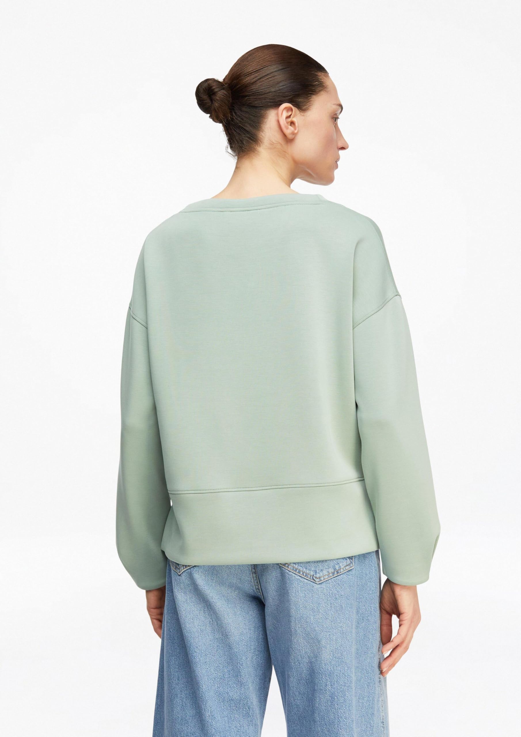 comma-sweatshirt-damen-pastellgr-n-gr-36-mit-faltendetail image 7