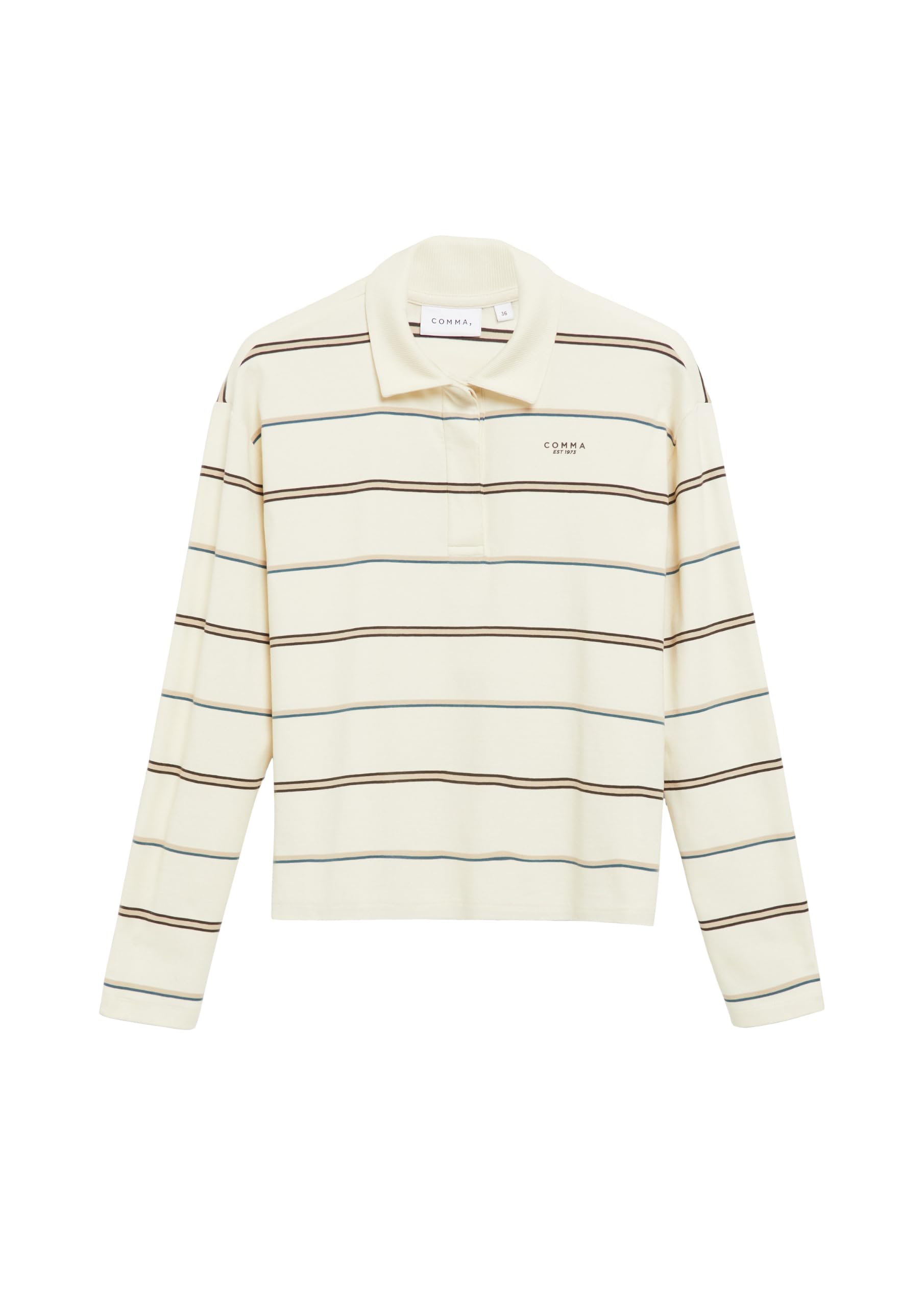 comma-poloshirt-relaxed-fit-jersey-streifen-gr-46 image 4