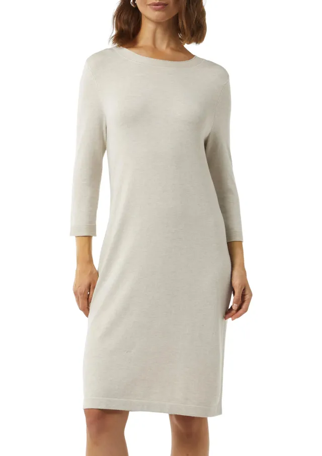 comma-strickkleid-gr-e-46-beige-relaxed-fit-midikleid image 1