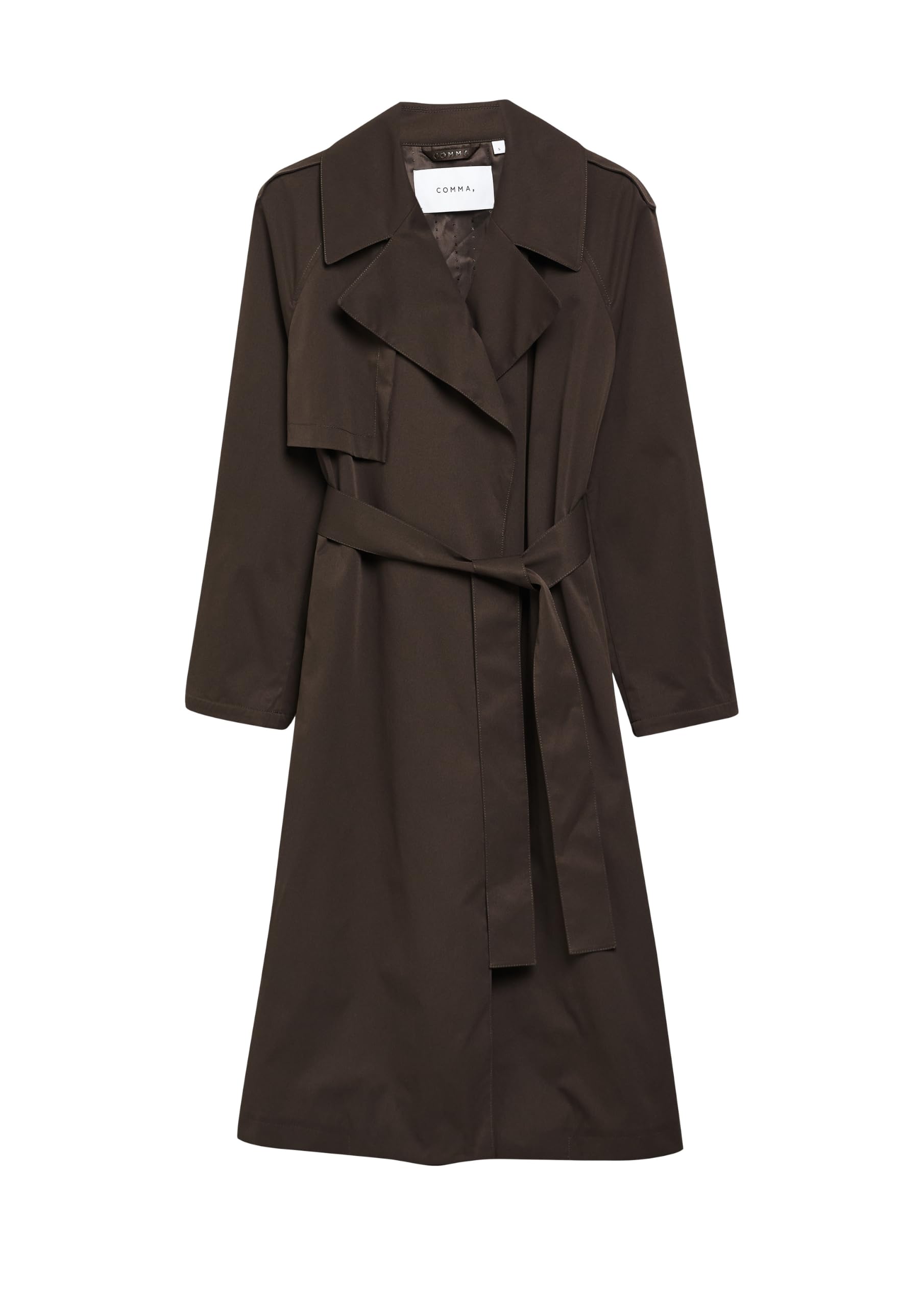 comma-trenchcoat-relaxed-fit-mantel-damen-bindeg-rtel-twill image 4