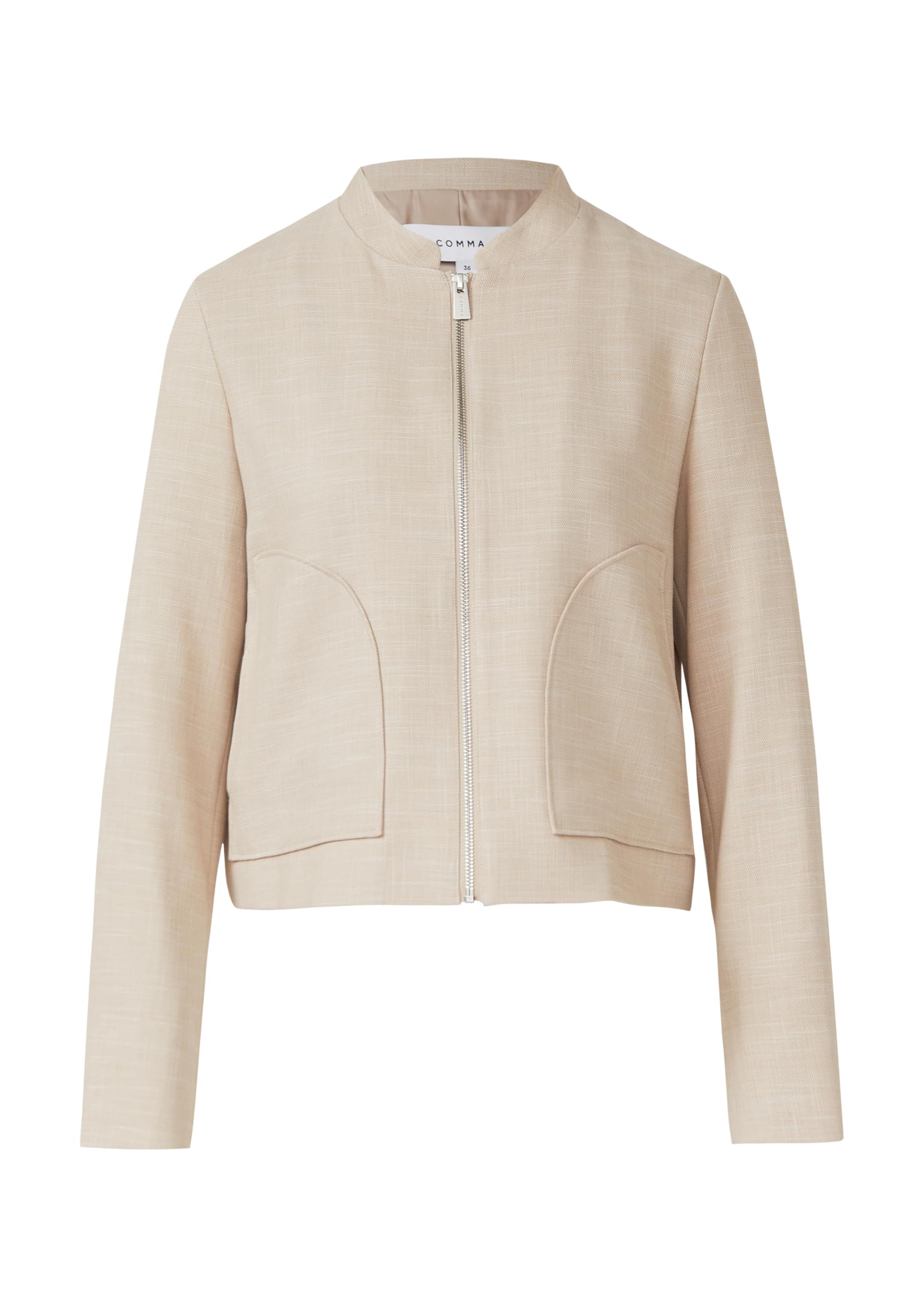 comma-indoor-jacke-boxy-rei-verschluss-gr-34-beige image 4