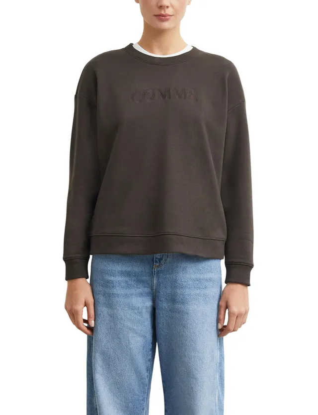 comma-sweatshirt-rundhals-relaxed-fit-gr-40-mit-stickerei image 1