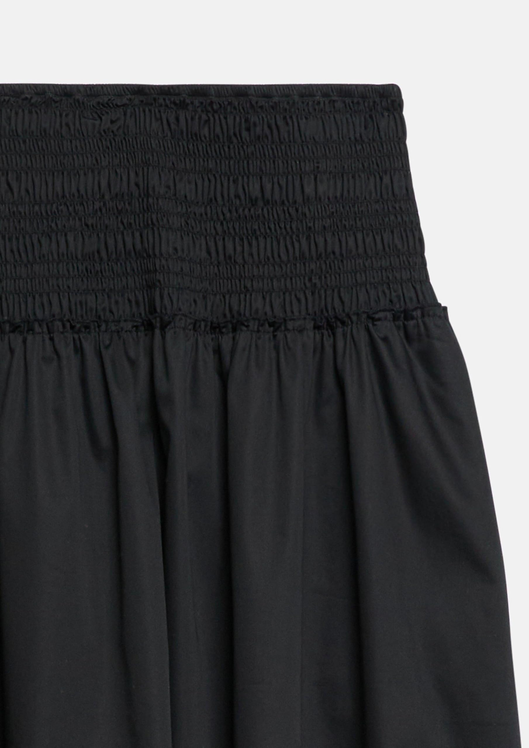 comma-skirts-midi-rock-baumwolle-gesmockt-schwarz image 5