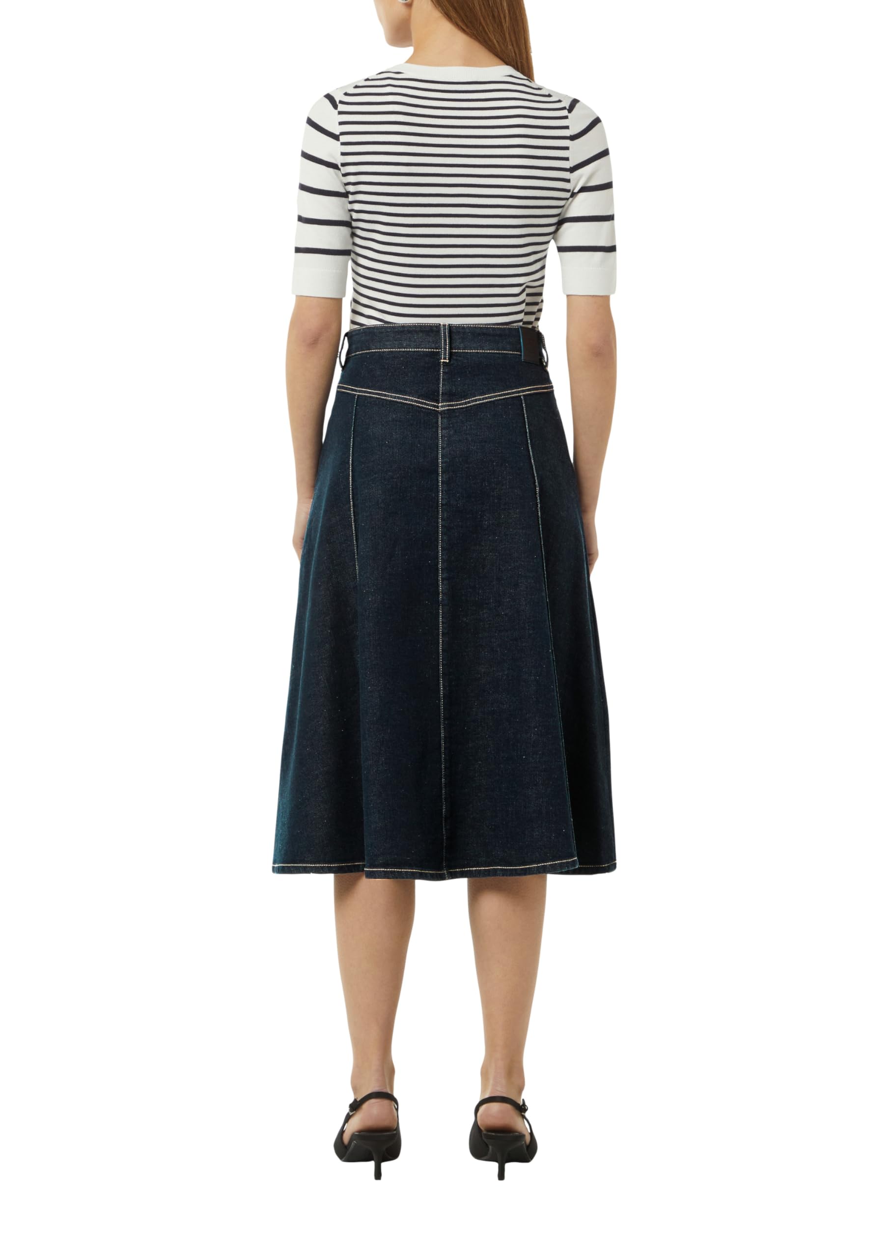 comma-skirts-midirock-denim-gr-38-elastisch-ausgestellt image 2