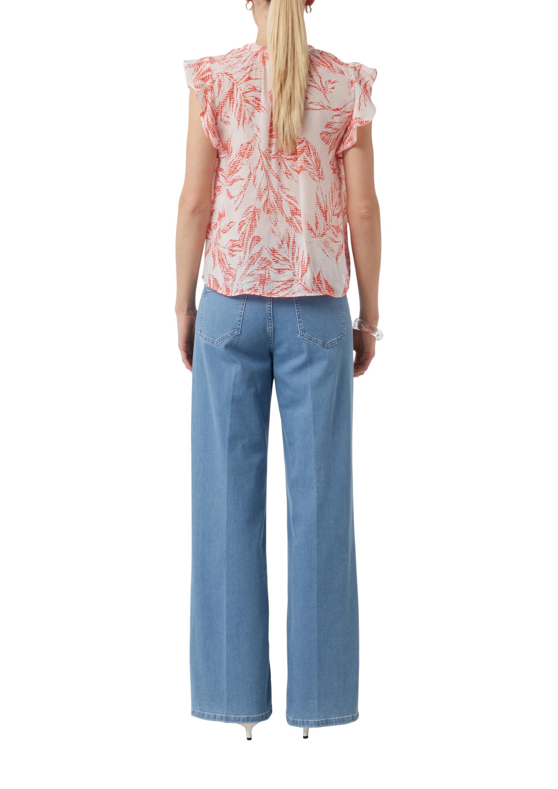 comma-blouses-strukturierte-bluse-volant-rmel-gr-36 image 2