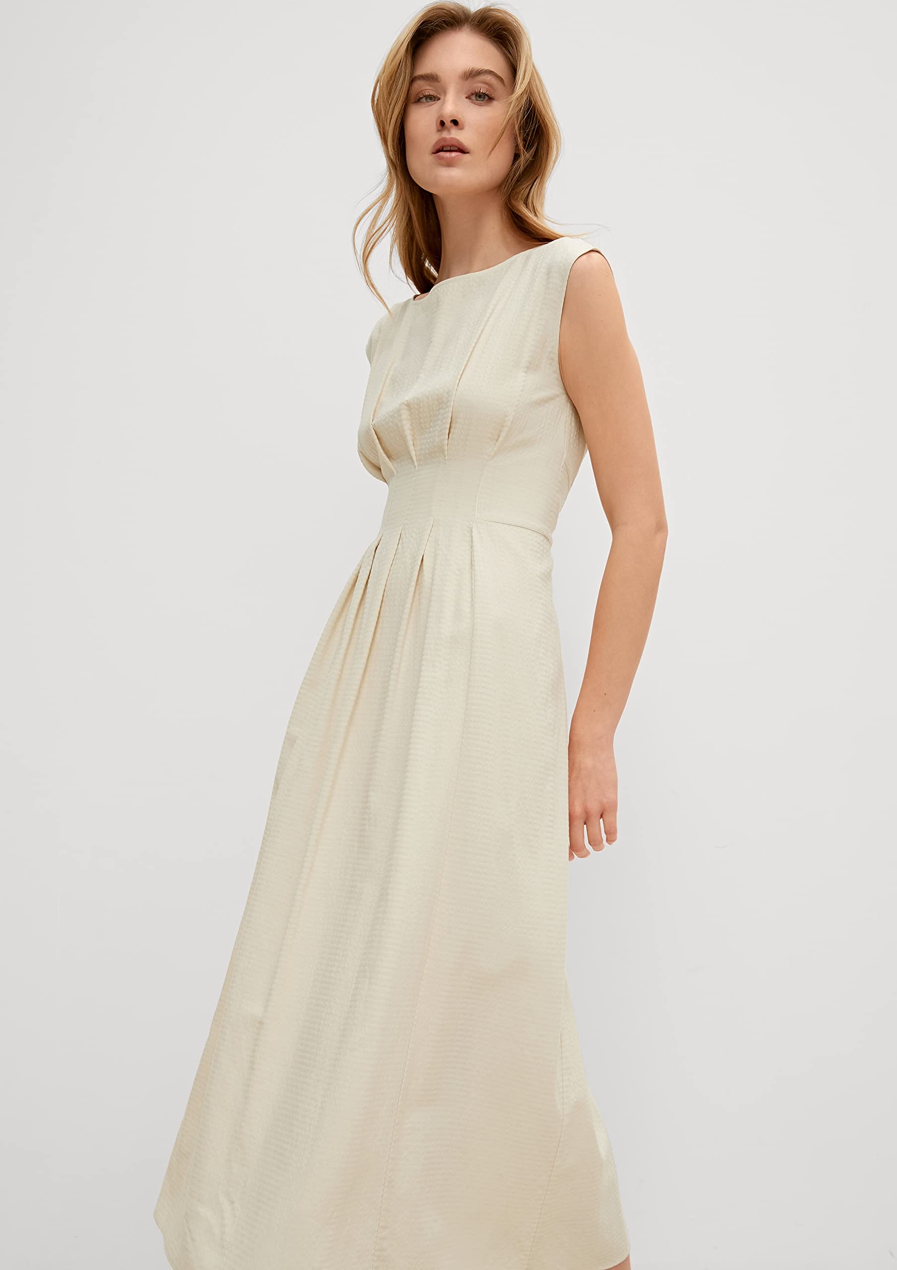 comma-kurz-kleid-beige-gr-40-raffdetail image 5