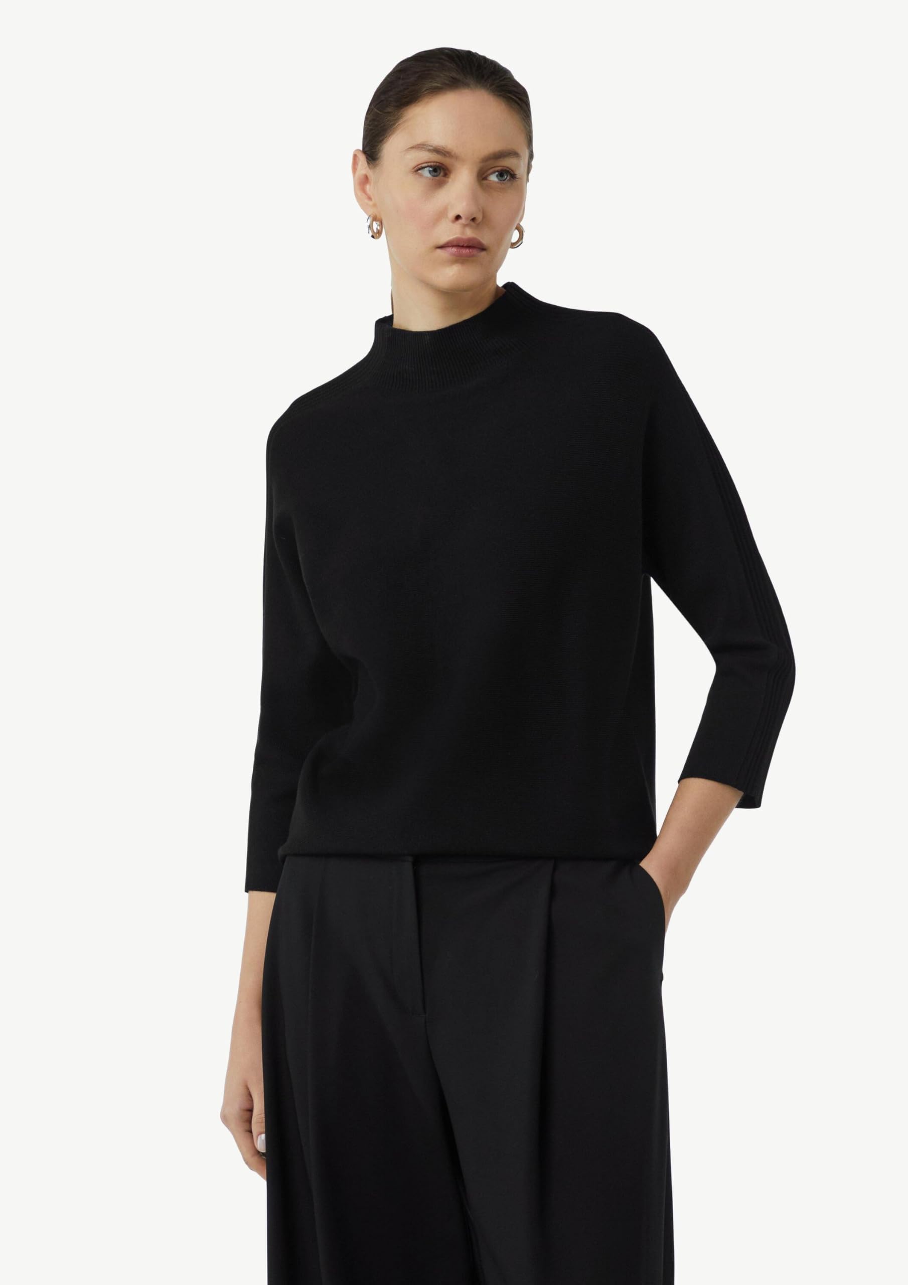 comma-feinstrickpullover-damen-schwarz-stehkragen-gr-40 image 6