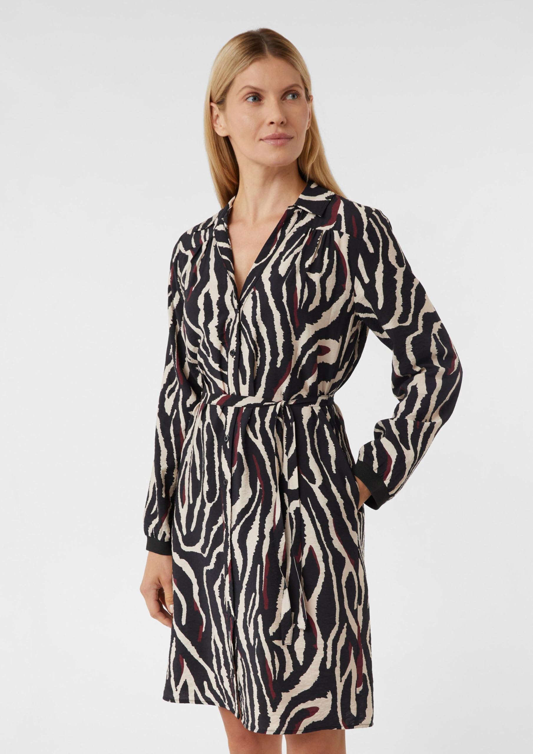 comma-hemdblusenkleid-animal-print-gr-38-mit-g-rtel image 6