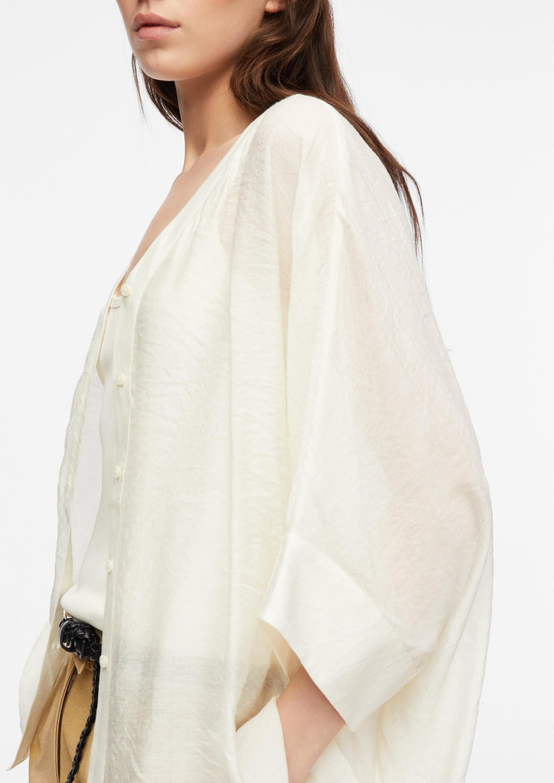comma-poncho-bluse-chiffon-bluse-helles-beige-l-halbtransparent image 3