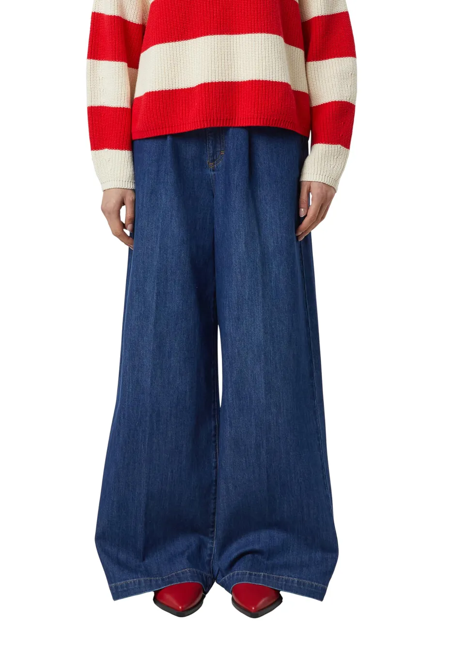 comma-wide-leg-jeans-damenjeans-38-blau-basic image 1