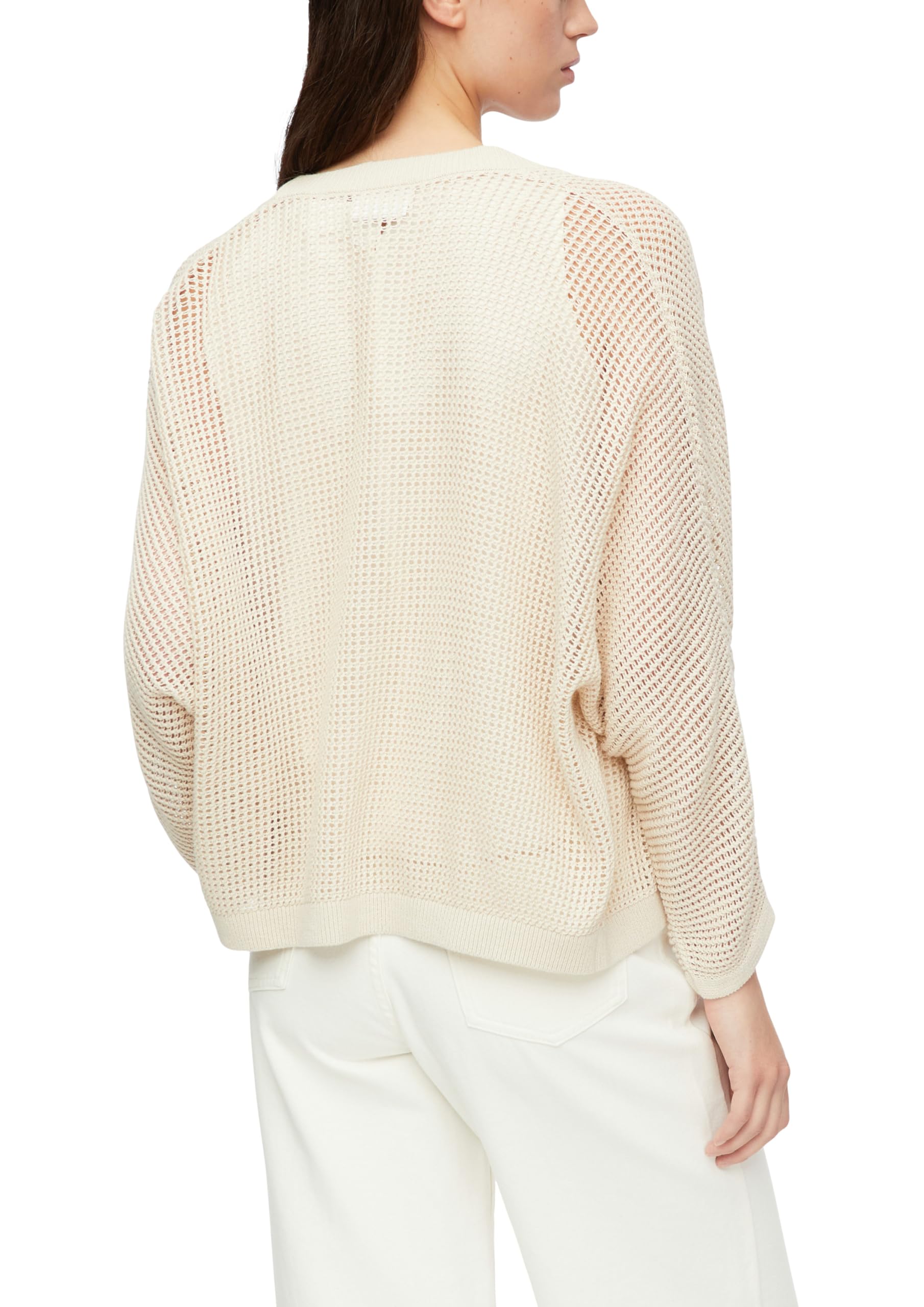 comma-strickjacke-ajourmuster-beige-xl image 2
