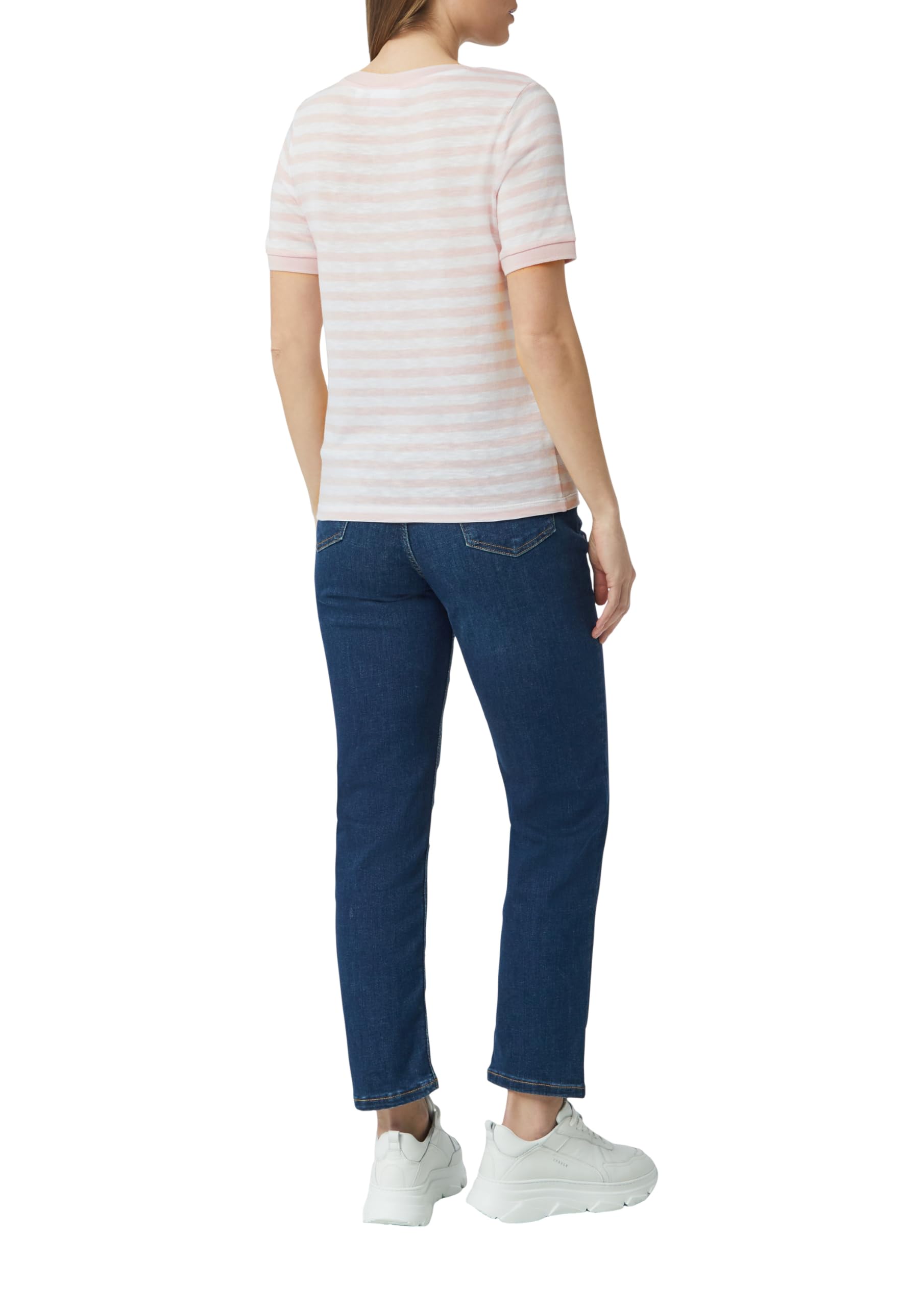 comma-ringelshirt-strickjersey-damen-perlmuttrosa-gr-42-gestreift image 2