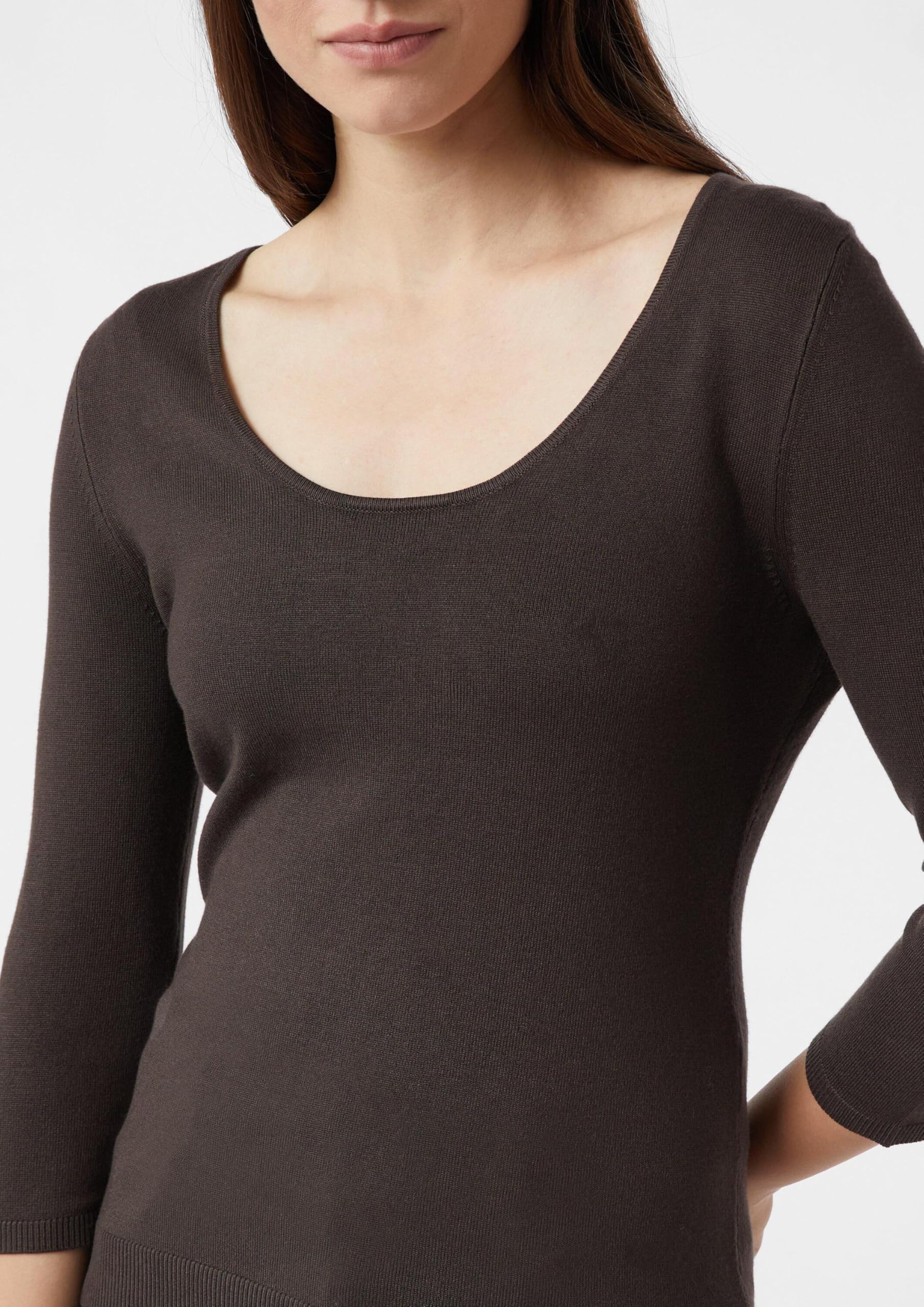 comma-feinstrickpullover-slim-fit-damen-gr-38-dunkelbraun-viskosemix image 4