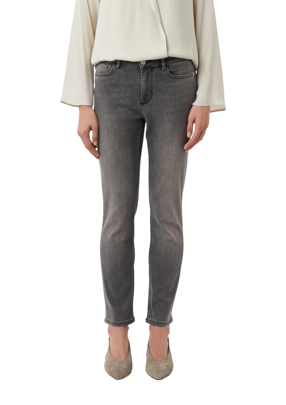 comma-slim-fit-jeans-damen-gr-46-stretch-schmuckknopf image 1