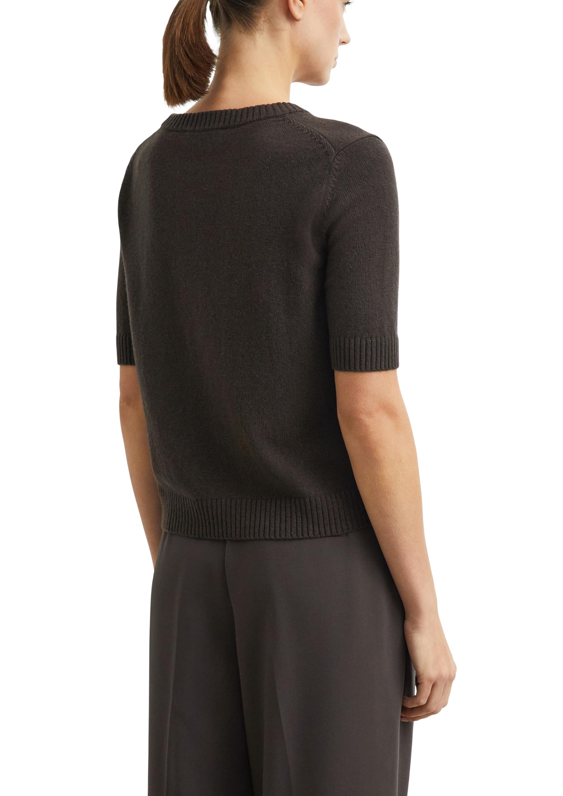 comma-knitwear-strickpullover-kurzarm-dunkelbraun-gr-34 image 2