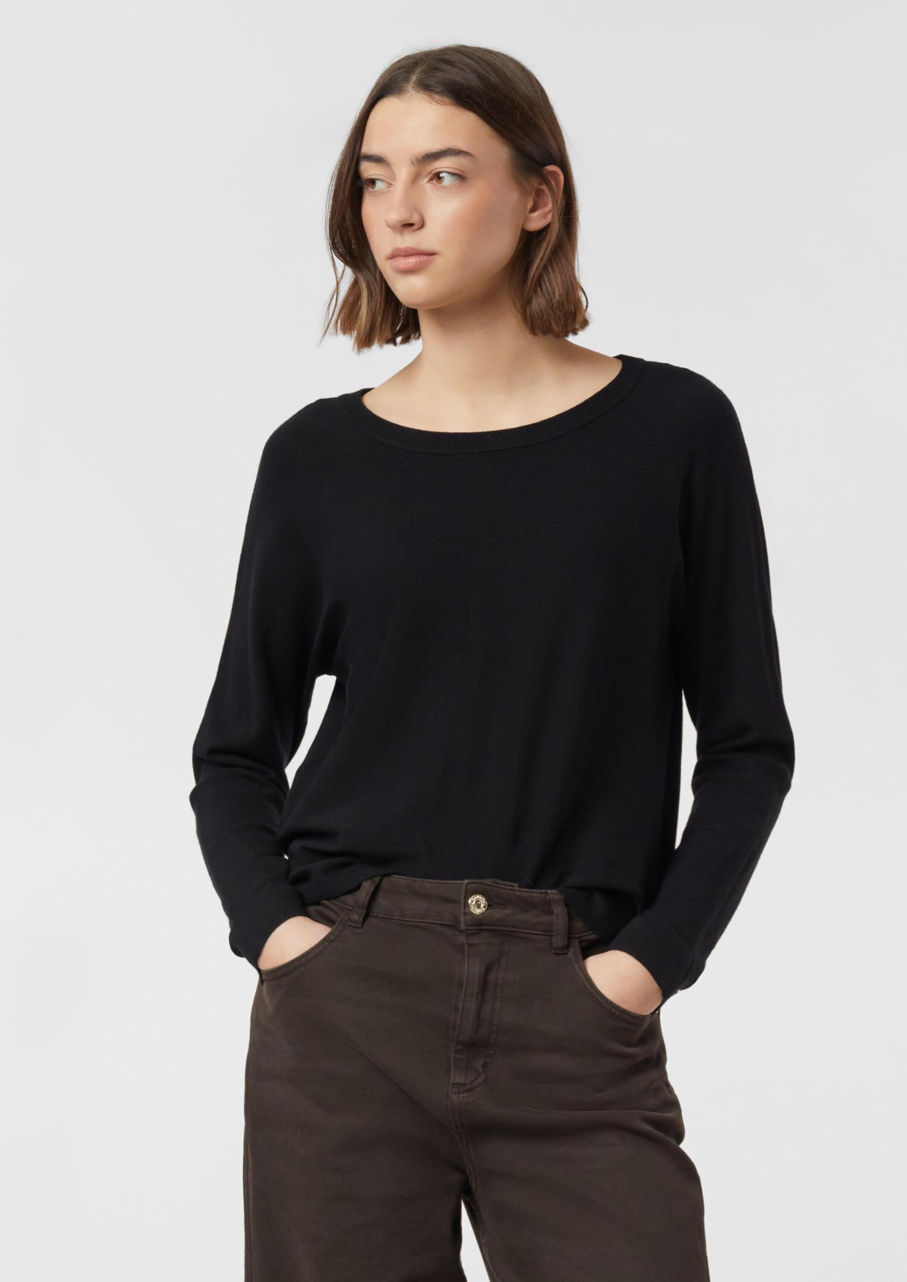 comma-strickpullover-feinstrick-pulli-46-schwarz-fledermaus-rmel image 6