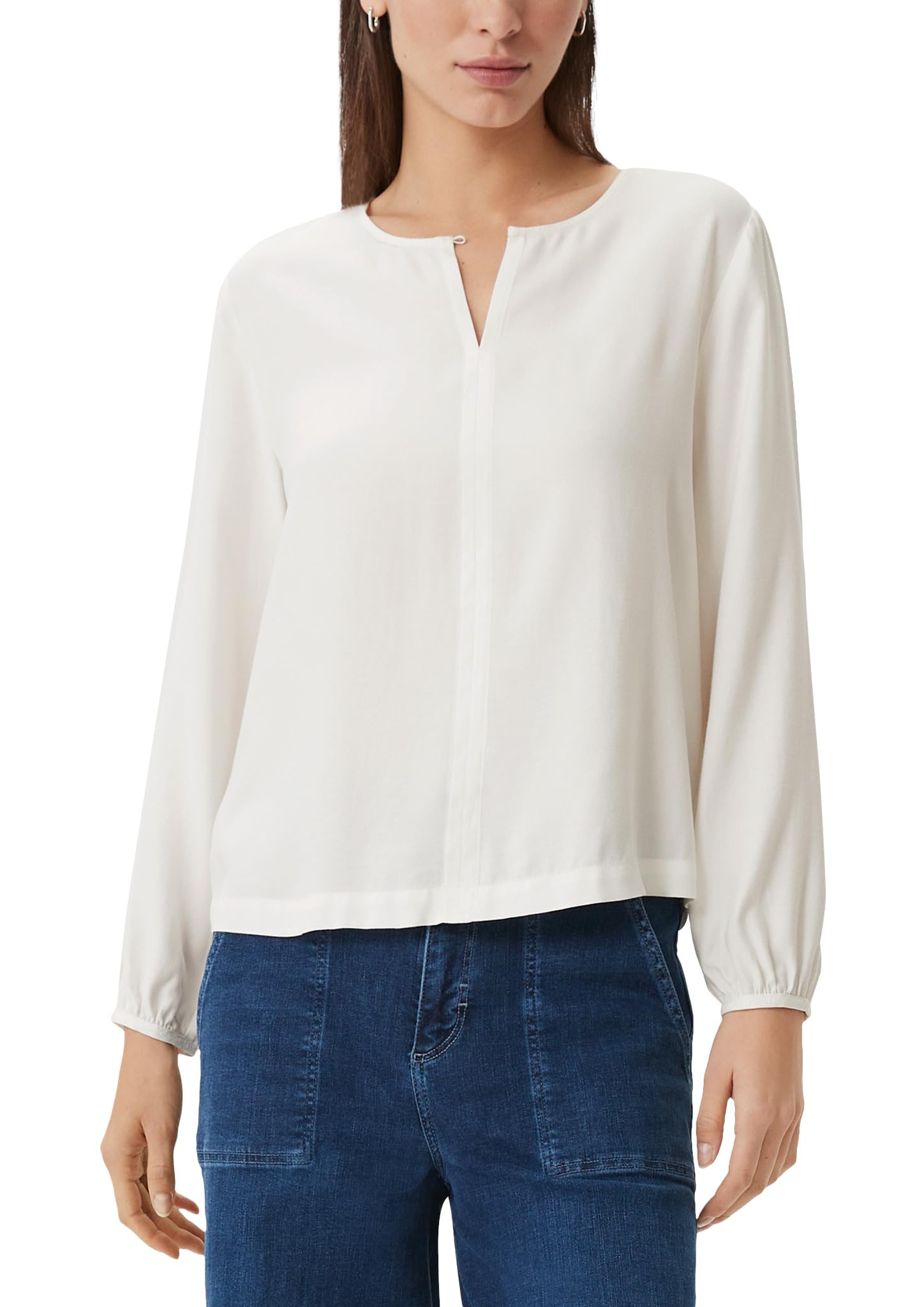 comma-langarmbluse-viskose-wei-loose-fit-damen image 5