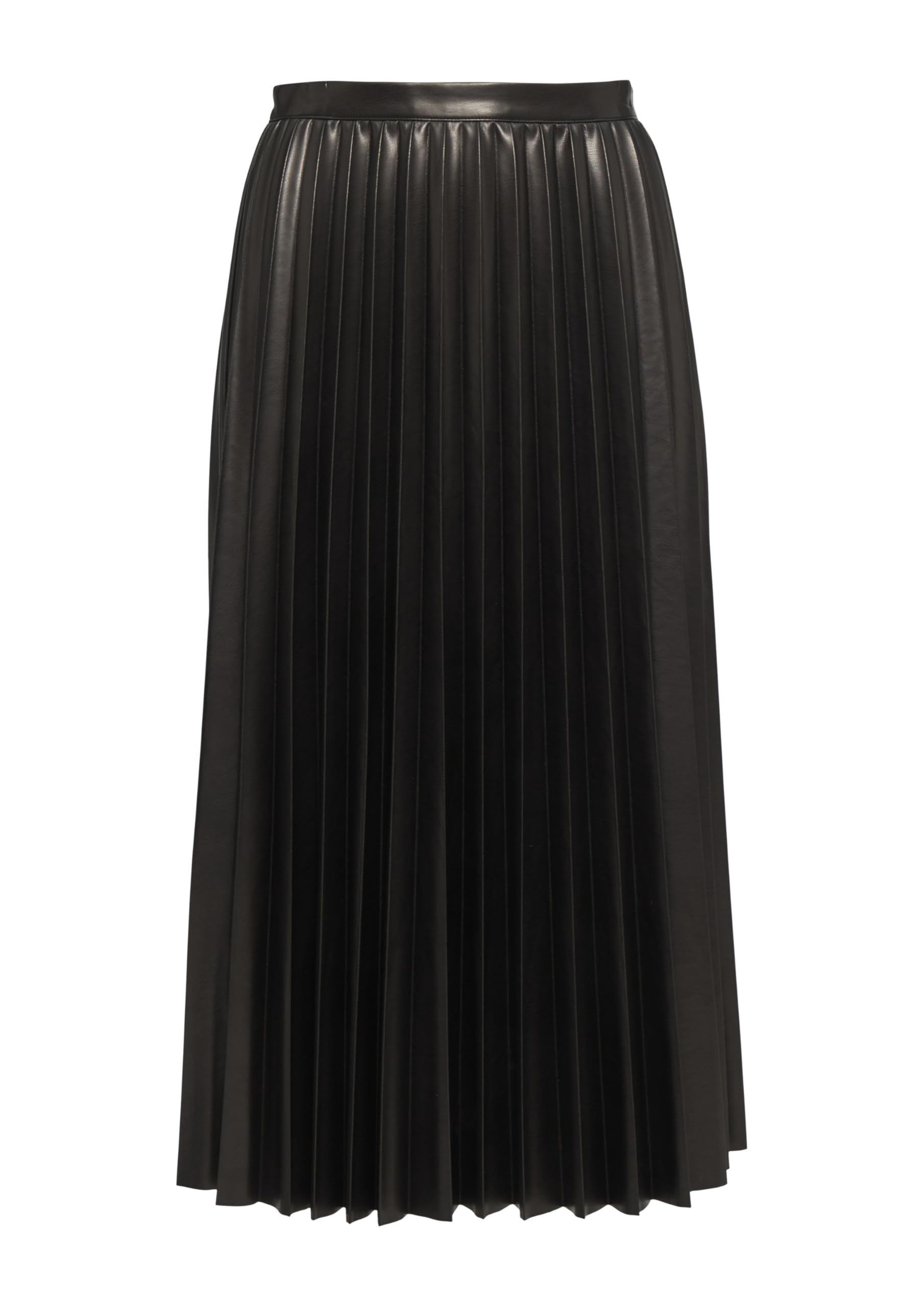 comma-skirts-plisseerock-lederoptik-reissverschluss image 3