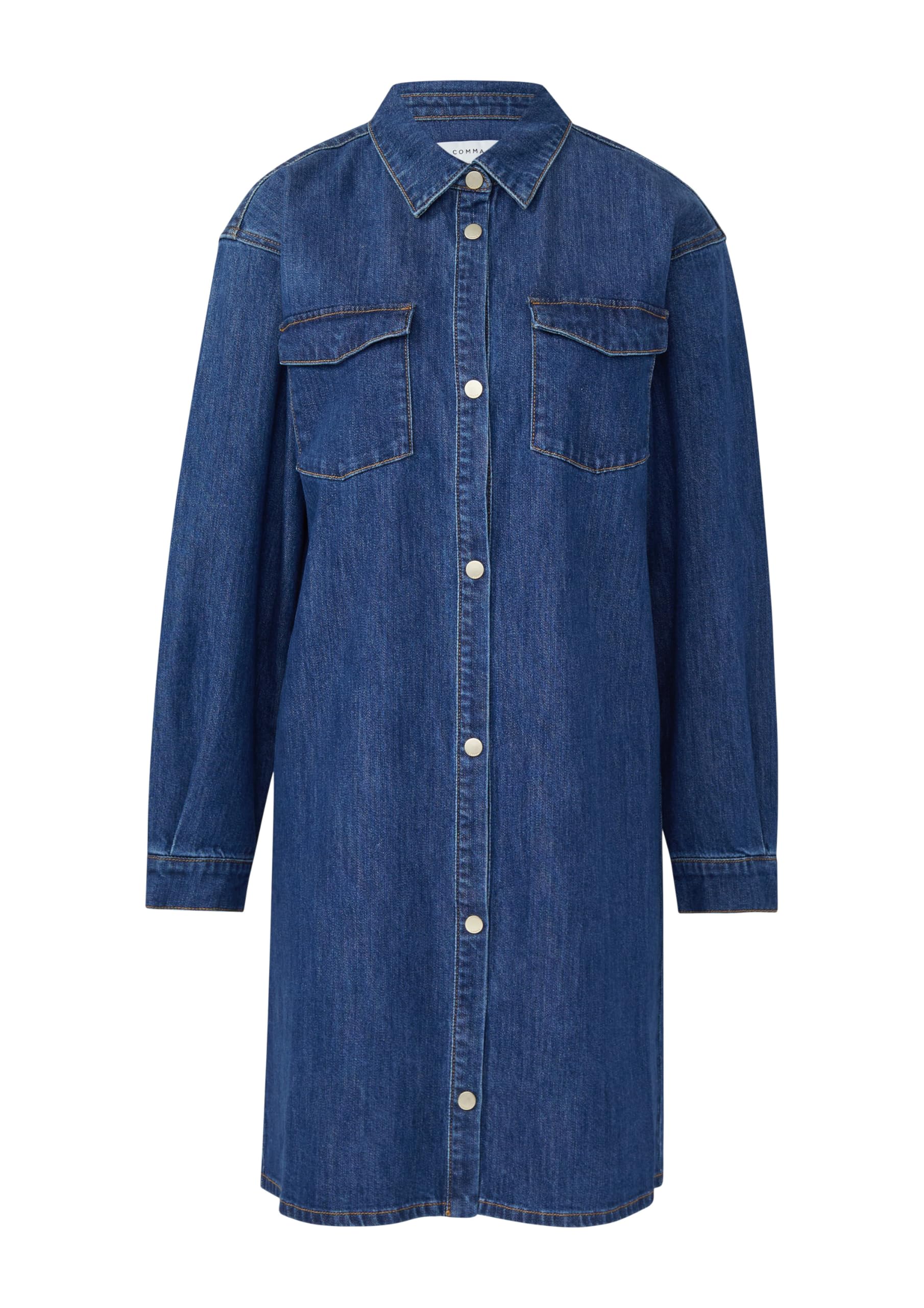 comma-kleid-damen-denim-hemdblusenkleid-gr-34 image 4
