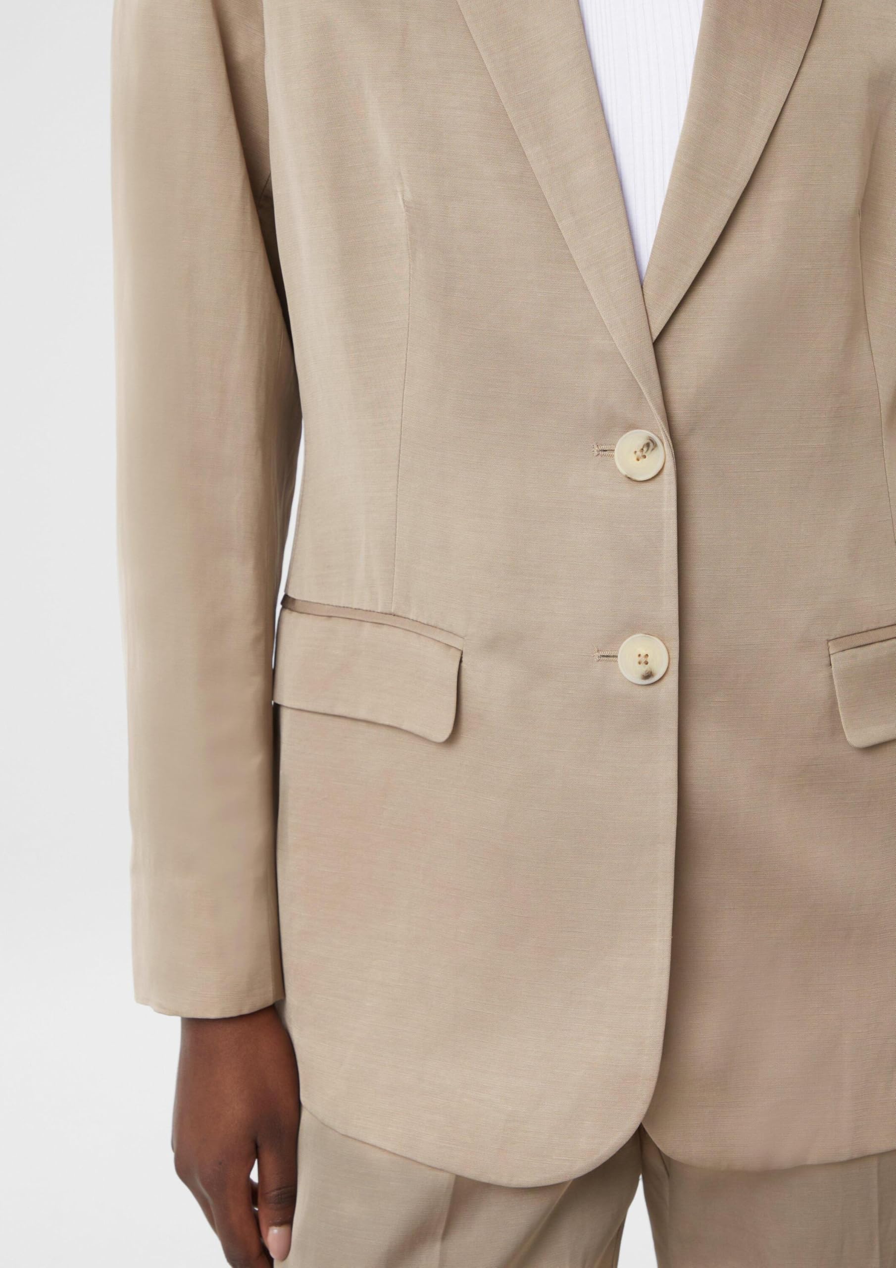 comma-satin-blazer-leinenmix-blazer-mit-reverskragen image 4