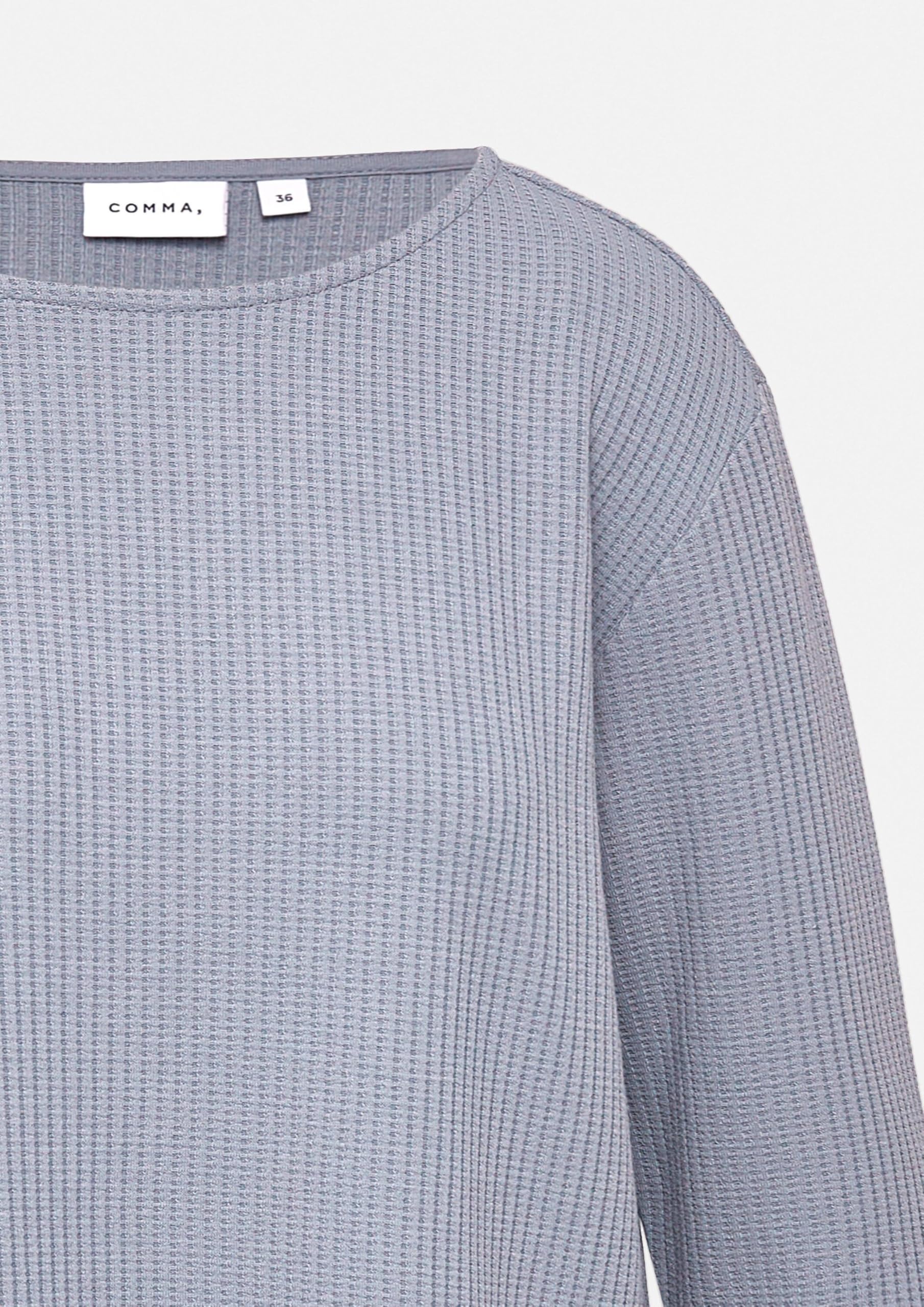 comma-sweatshirt-3-4-arm-damen-gr-42-u-boot-blau image 6