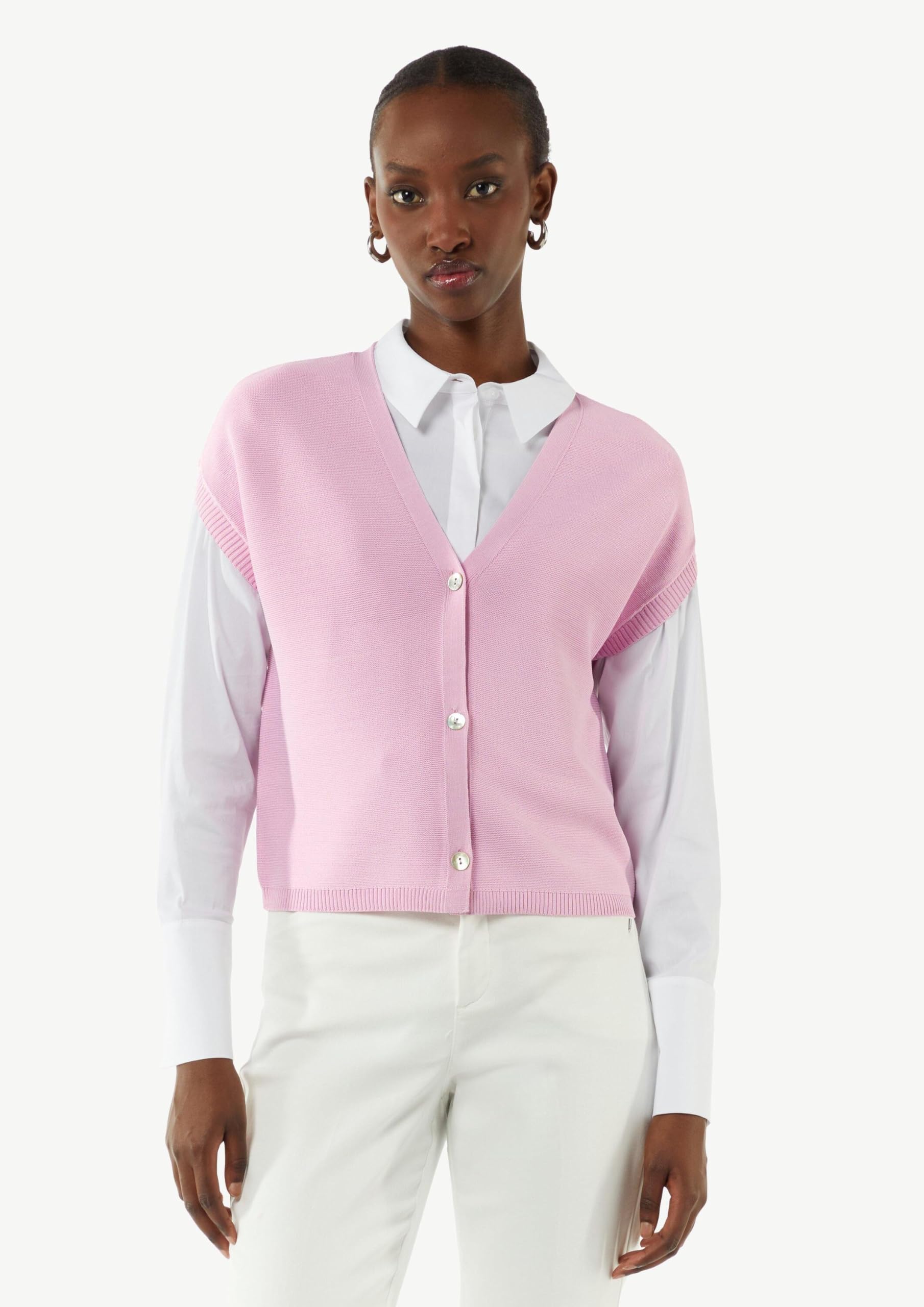 comma-strickjacke-viskosemix-cardigan-pink image 5