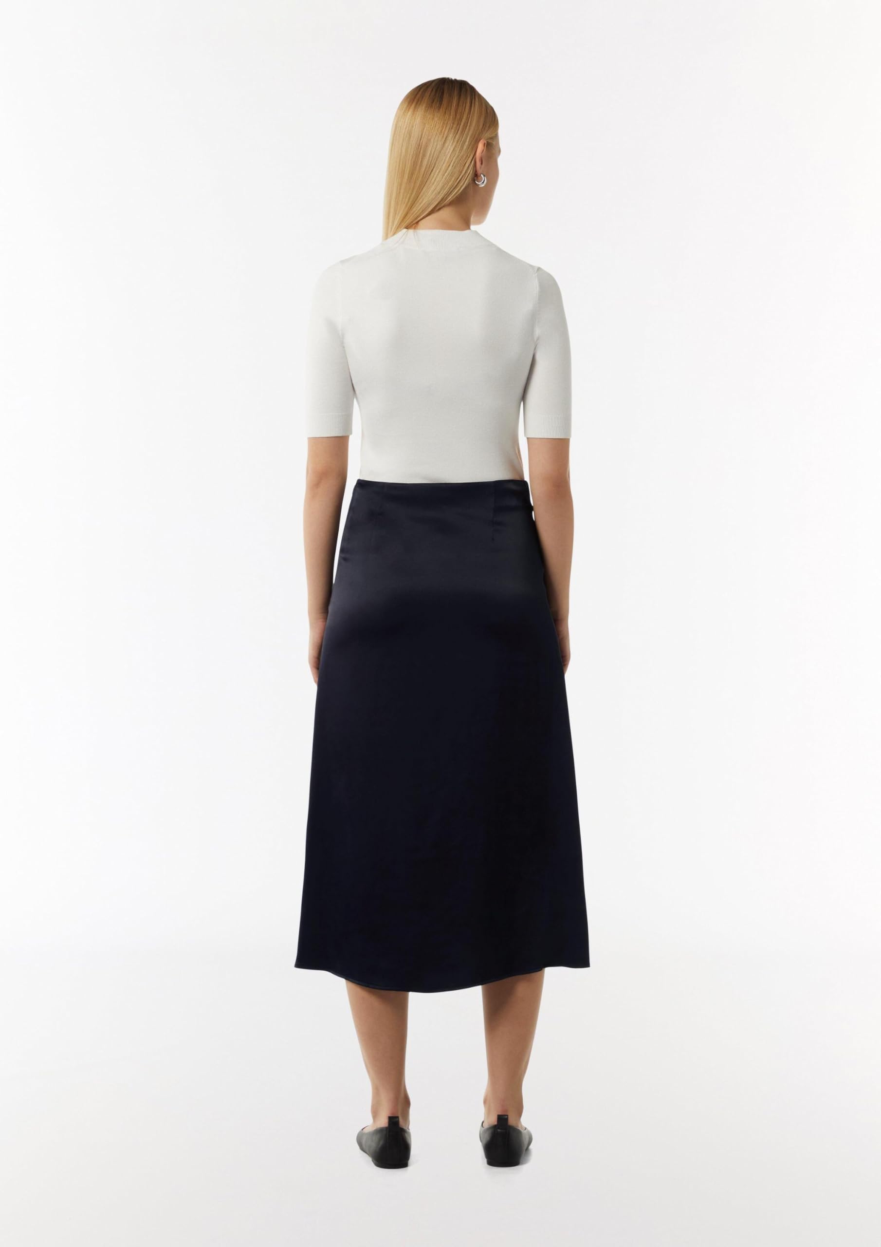 comma-skirts-midi-rock-satin-gr-40-navy-blau image 7