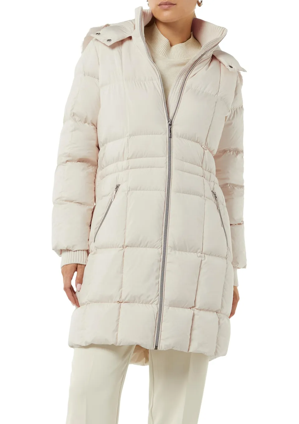 comma-daunenparka-kapuze-gr-e-40-beige-steppmantel image 1