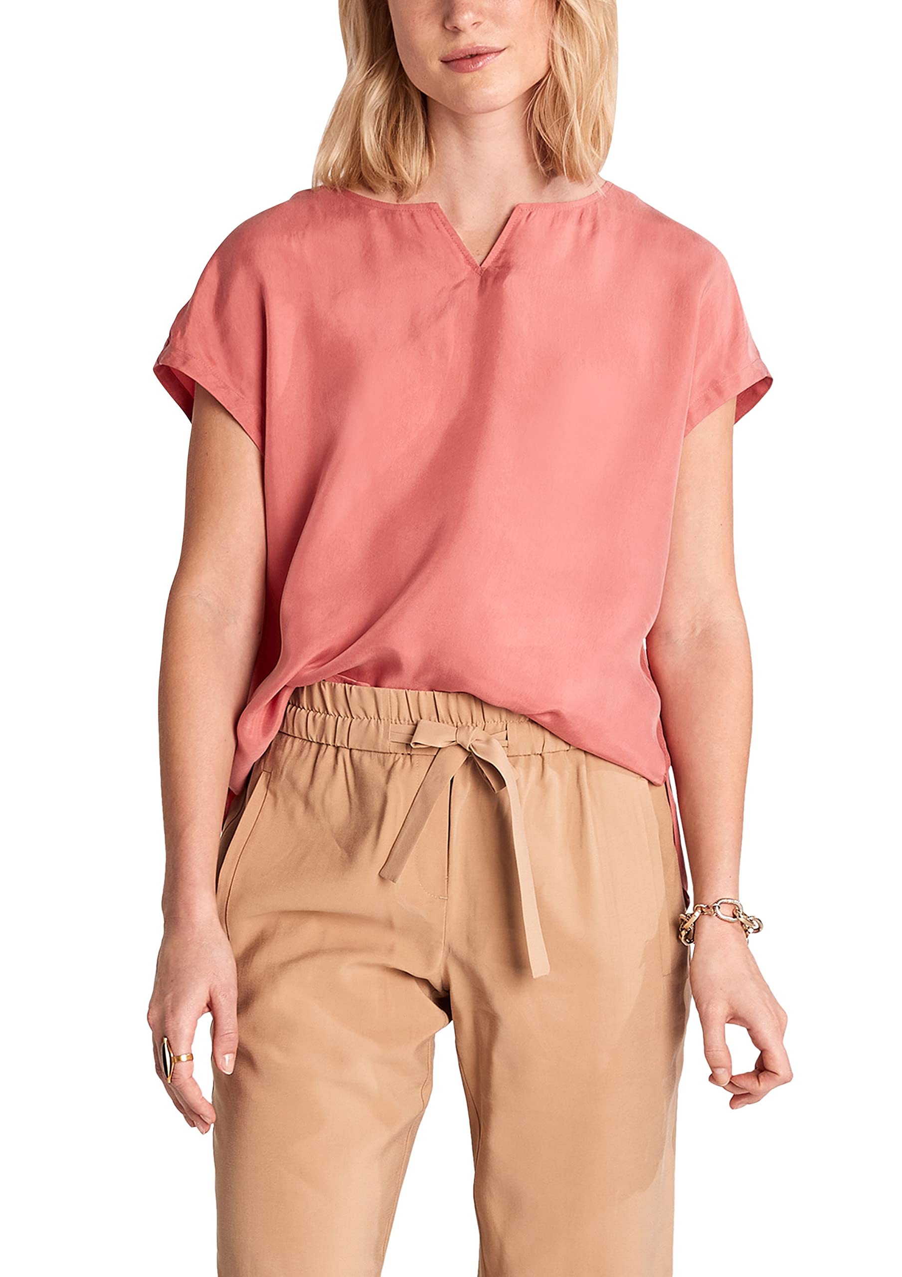 comma-damen-kurzarm-bluse-basic-ausschnitt image 3