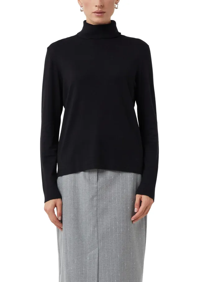 comma-rollkragenpullover-logo-stickerei-strickpullover-kiwigr-n image 1