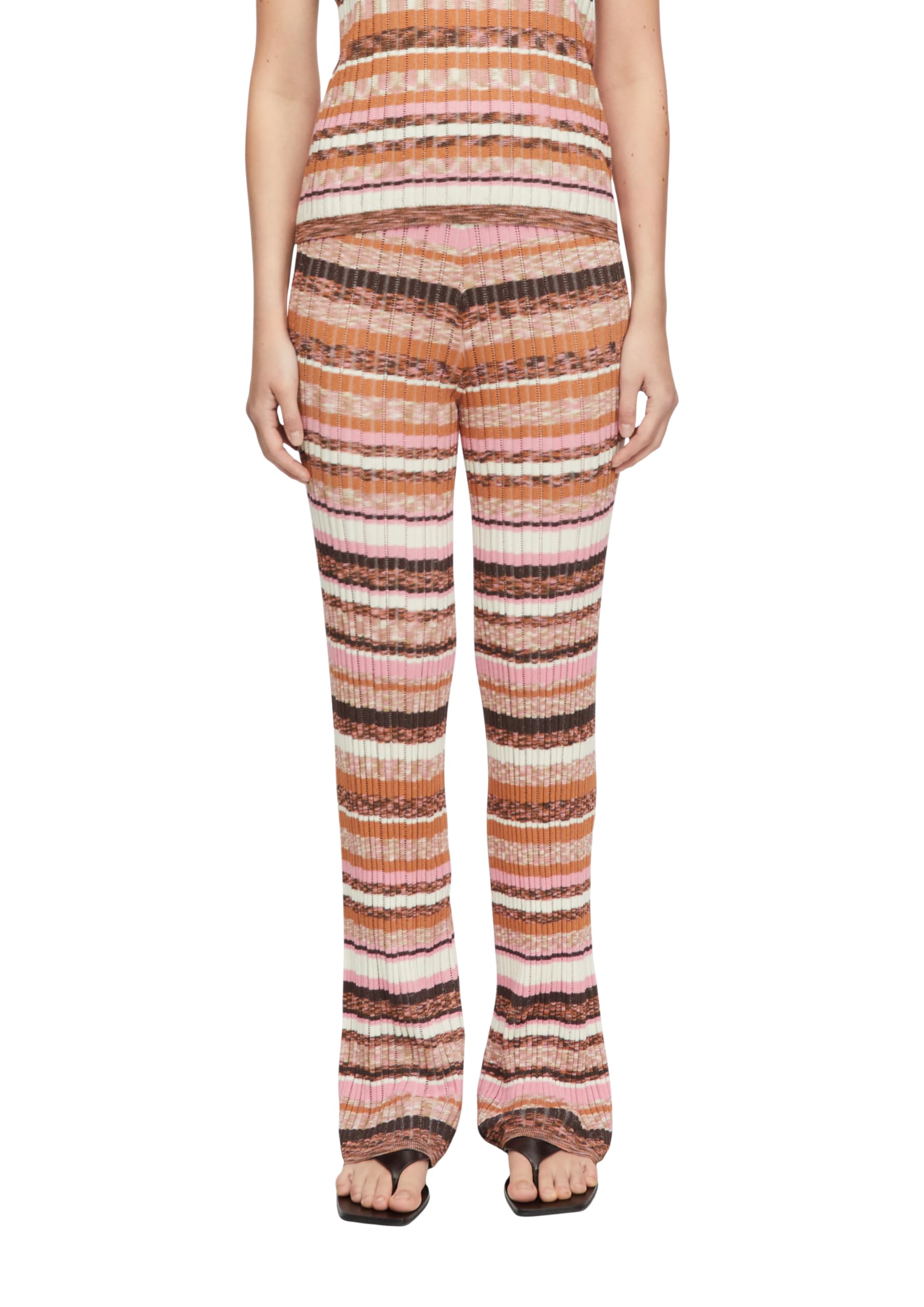 comma-strickhose-wide-leg-ajour-gestreift-gr-34 image 1