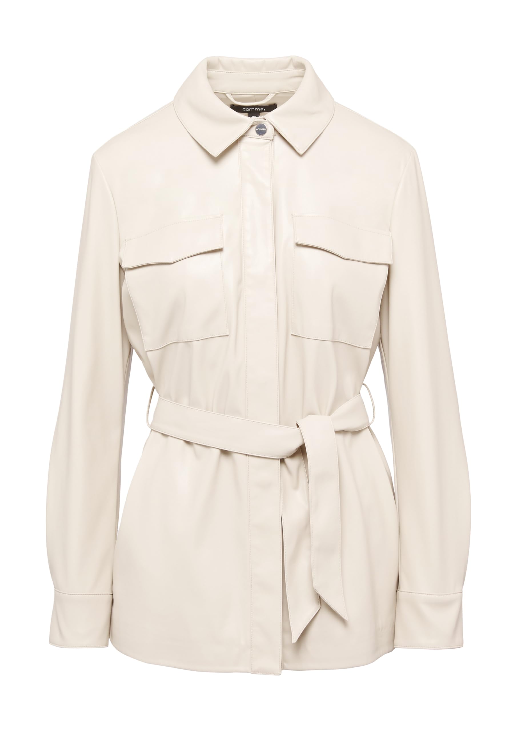comma-overshirt-jacke-lederoptik-g-rtel-gr-40 image 3
