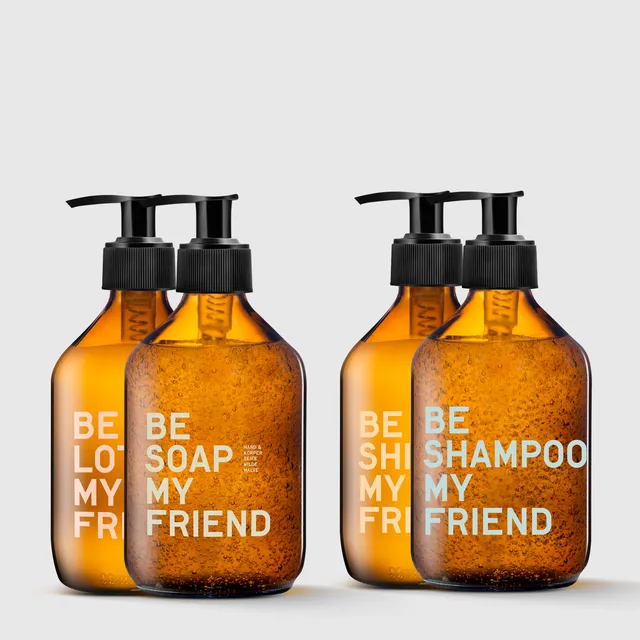 be-my-friend-starter-set-k-rper-haare-medium-4x300ml-seife-lotion image 1