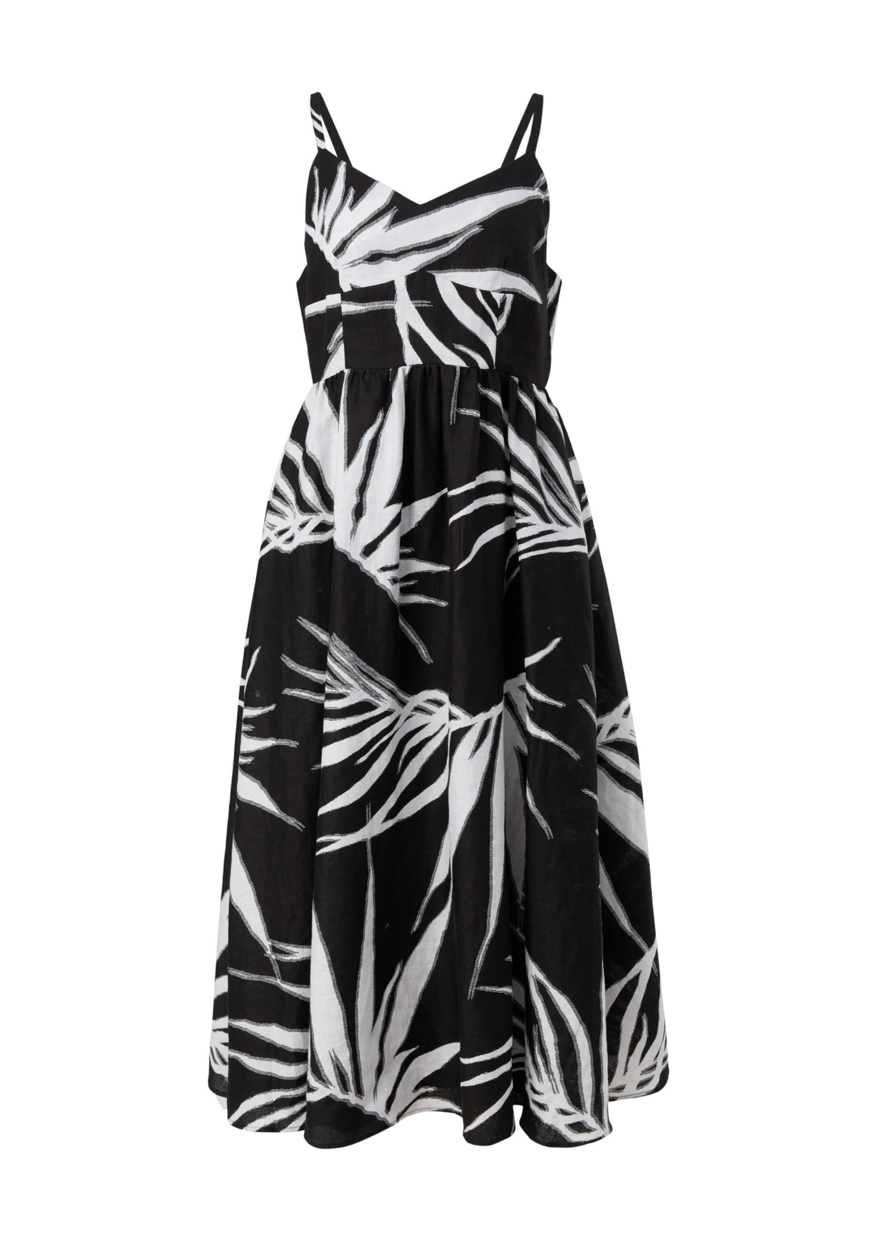 comma-dresses-midikleid-aus-leinen-mit-smok-allover image 4