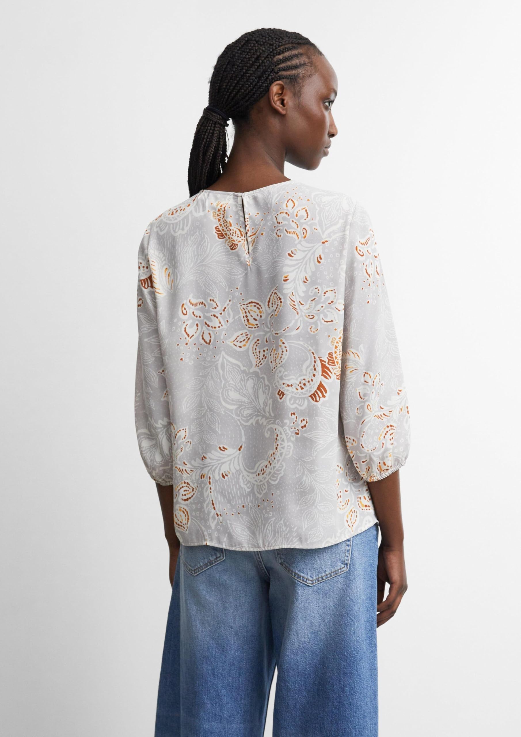 comma-bluse-all-over-print-3-4-arm-gr-32-crew-neck image 7