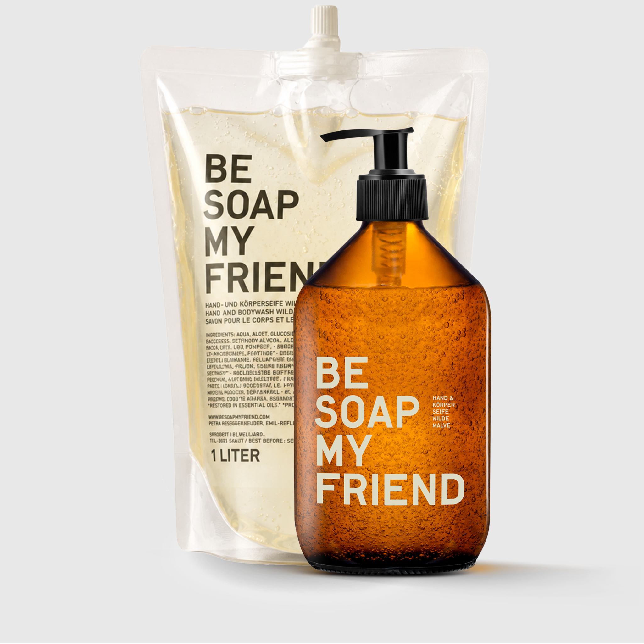 be-my-friend-soap-bundle-500ml-refill-1000ml-aloe image 1