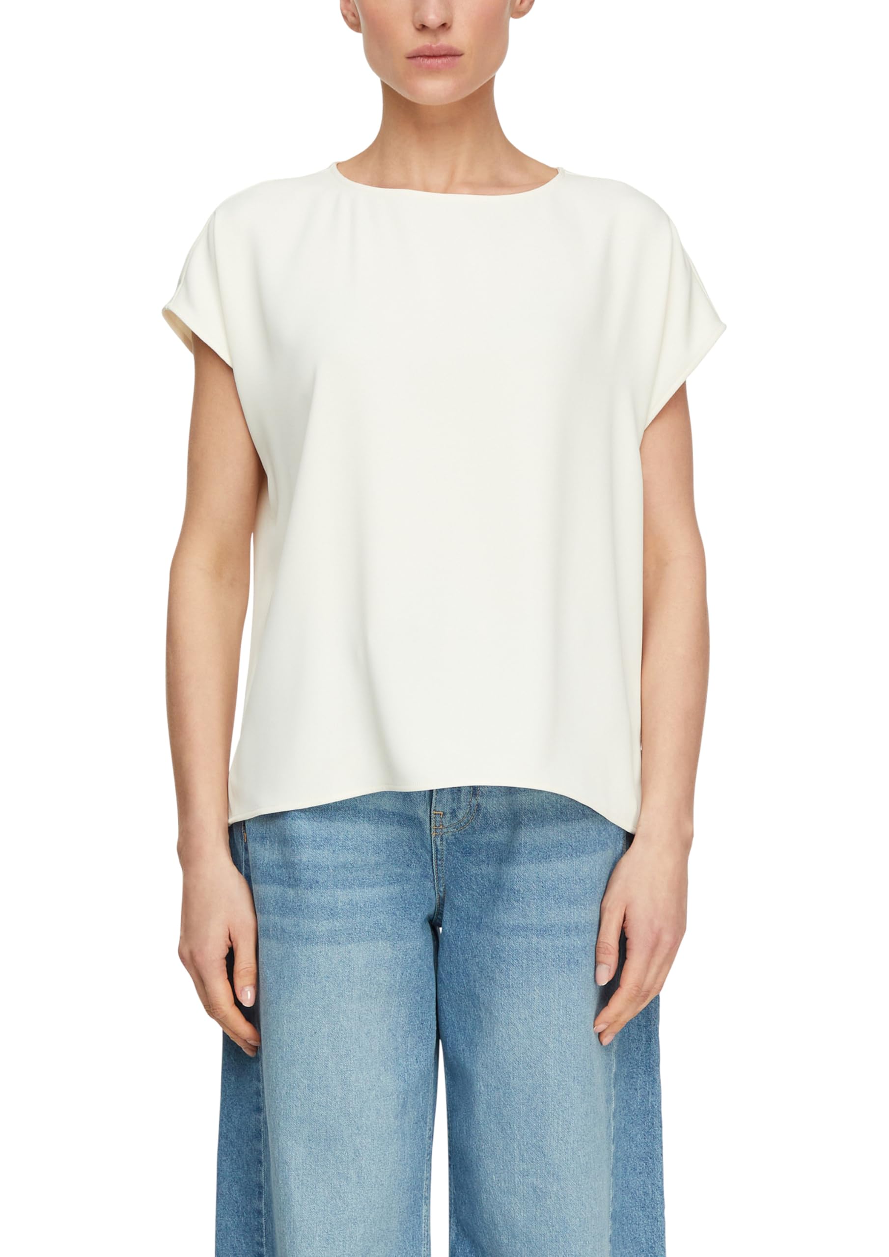 comma-blouses-damen-bluse-kurzarm-rundhals image 1