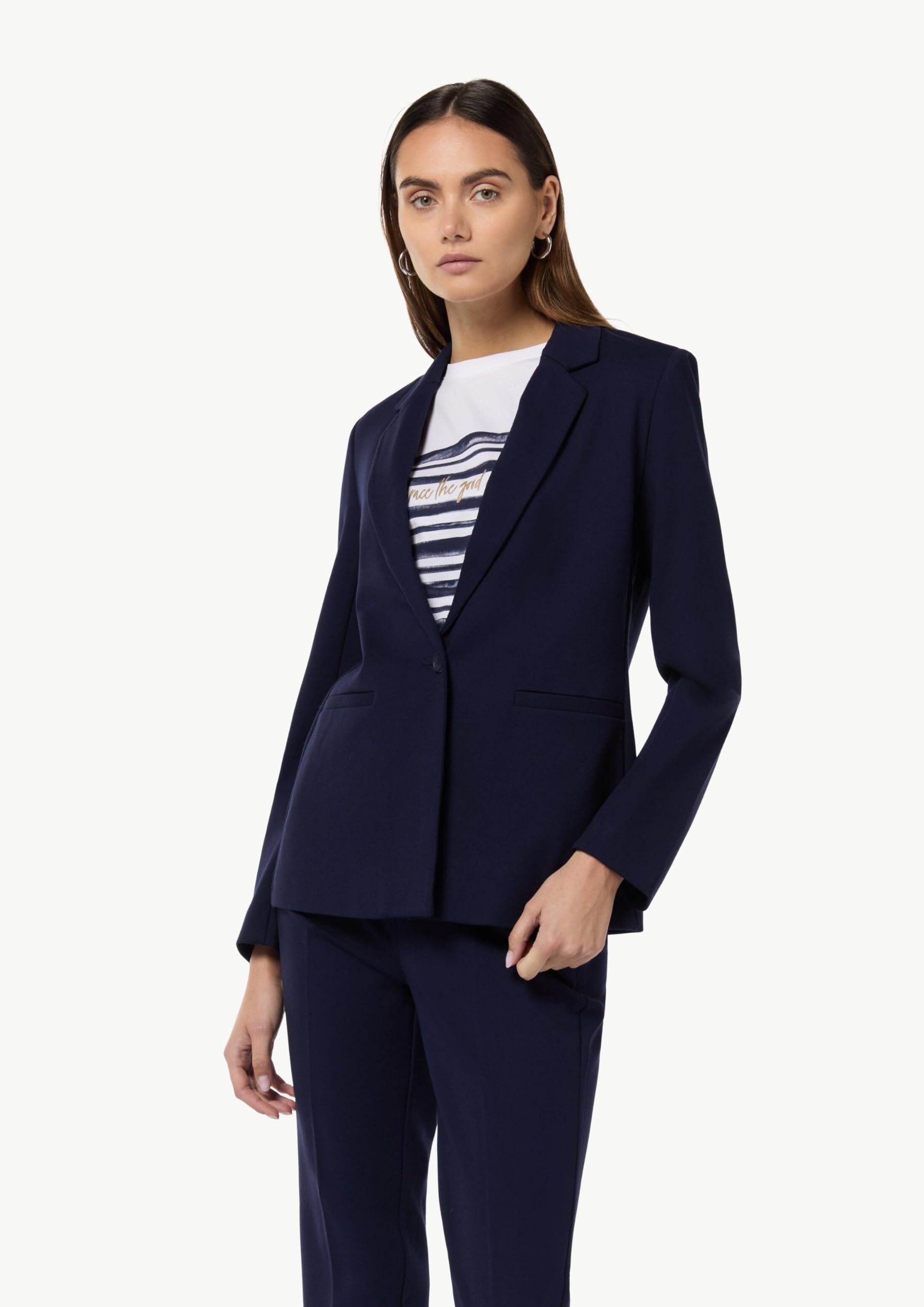 comma-jersey-blazer-gr-34-navy-elastisch image 6