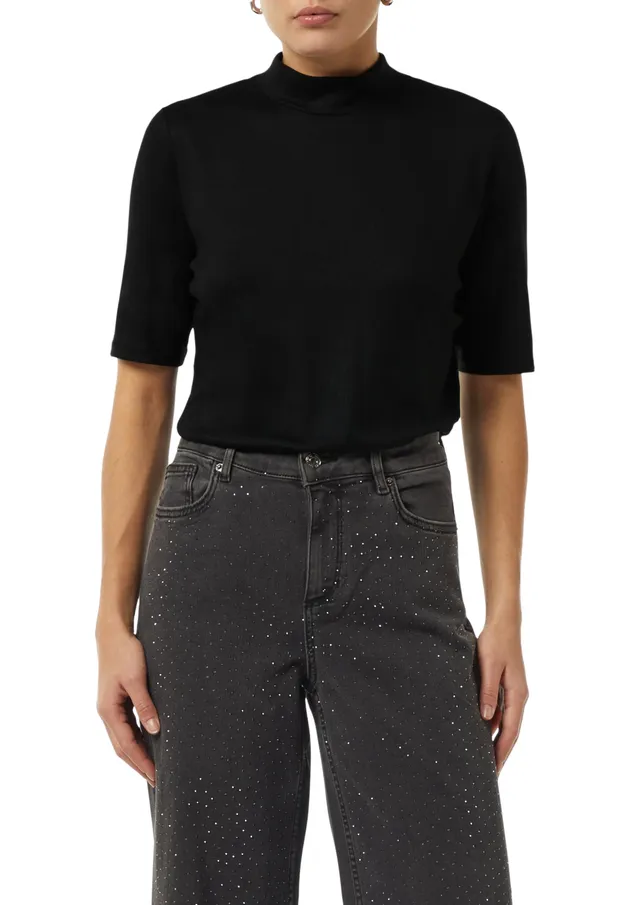 comma-t-shirt-damen-modalmix-stehkragen image 1