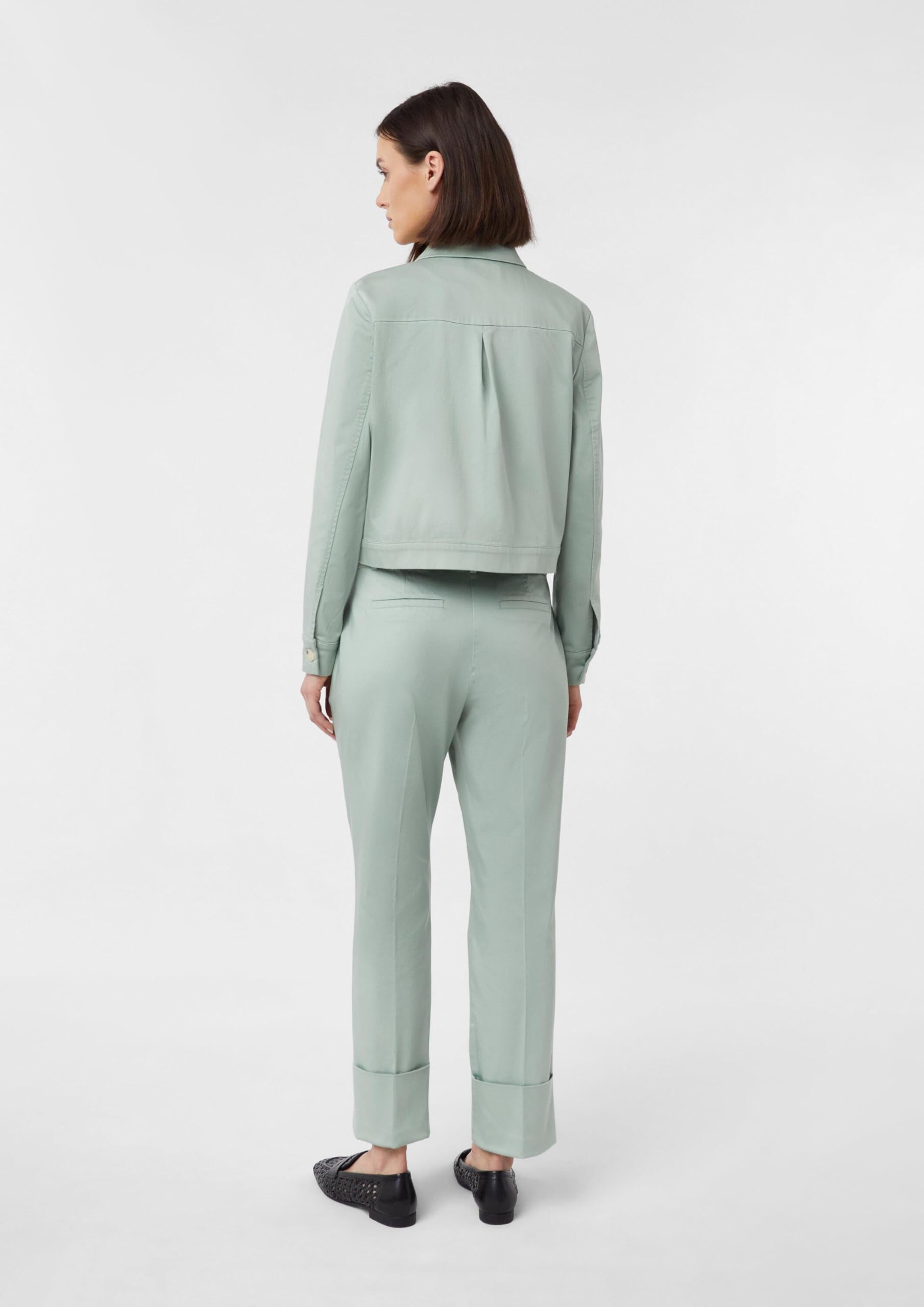 comma-baumwollsatin-jacke-boxy-fit-hemdkragen image 7