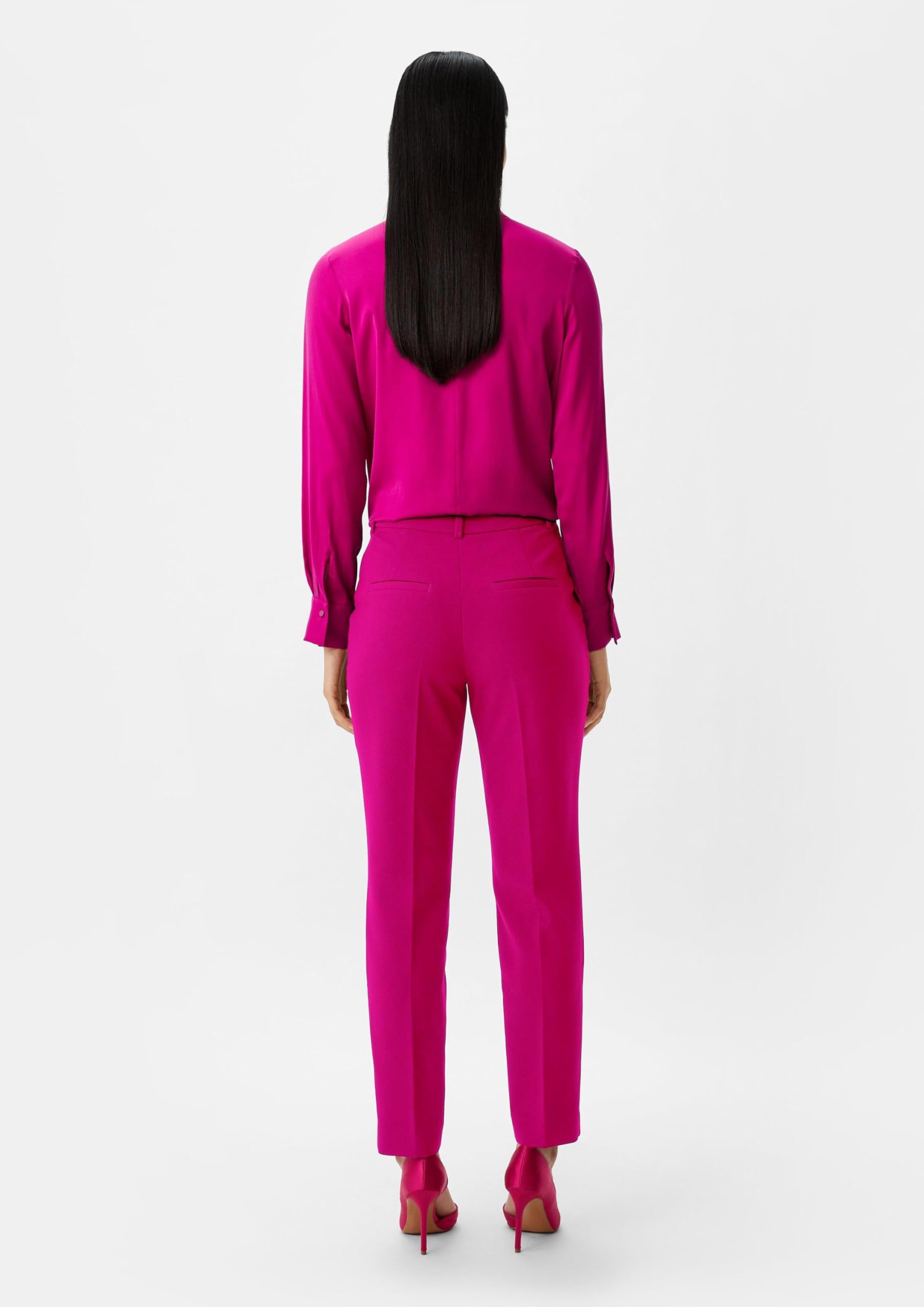 comma-trousers-hose-2138935-twill-slim-leg-fuchsia image 7