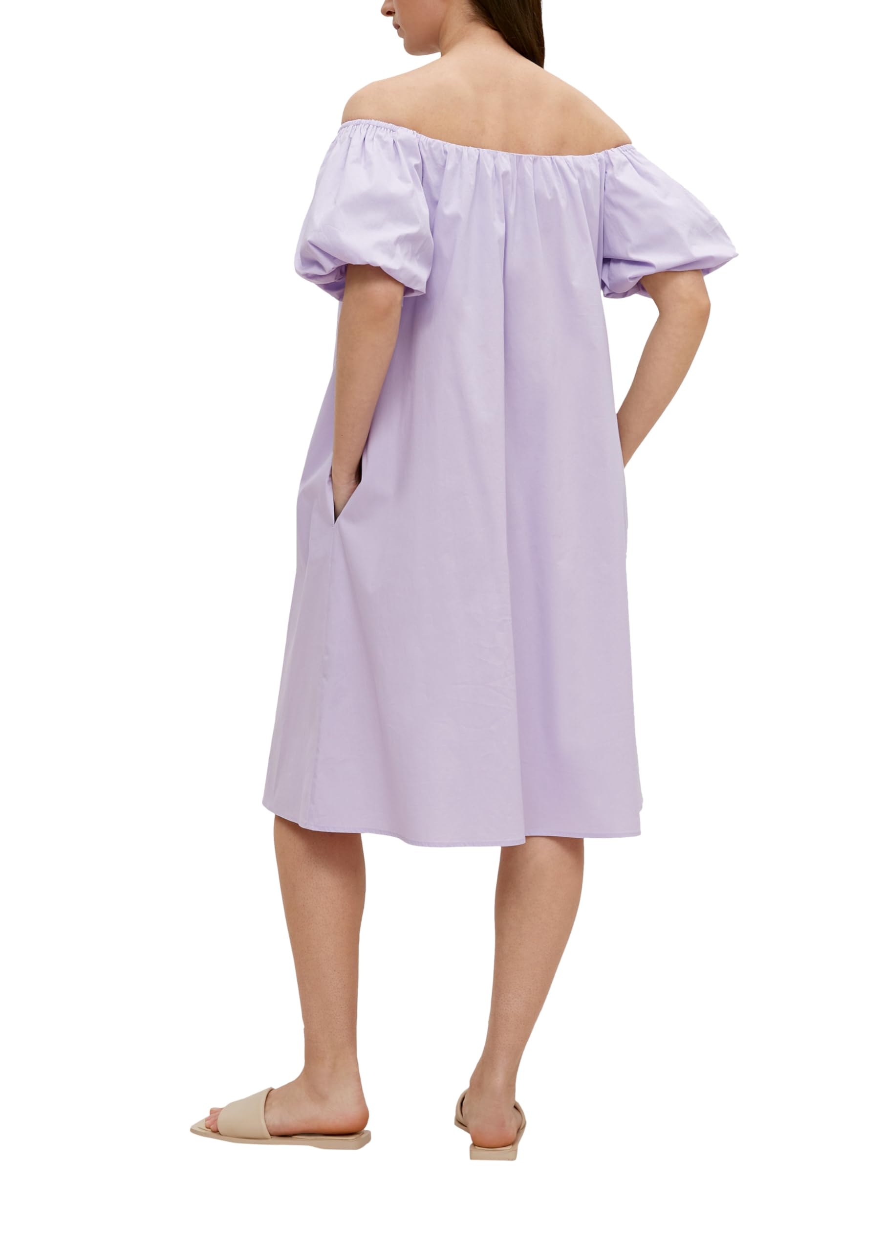 comma-kleid-mit-raffung-damen-kleid-gr-40-rosa image 2