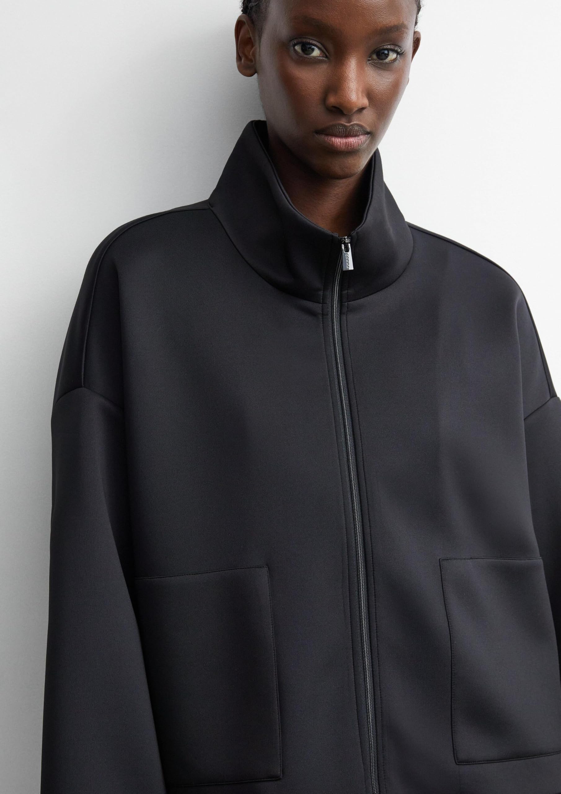 comma-indoor-jacke-scuba-boxy-fit-reissverschluss-gr-34 image 3