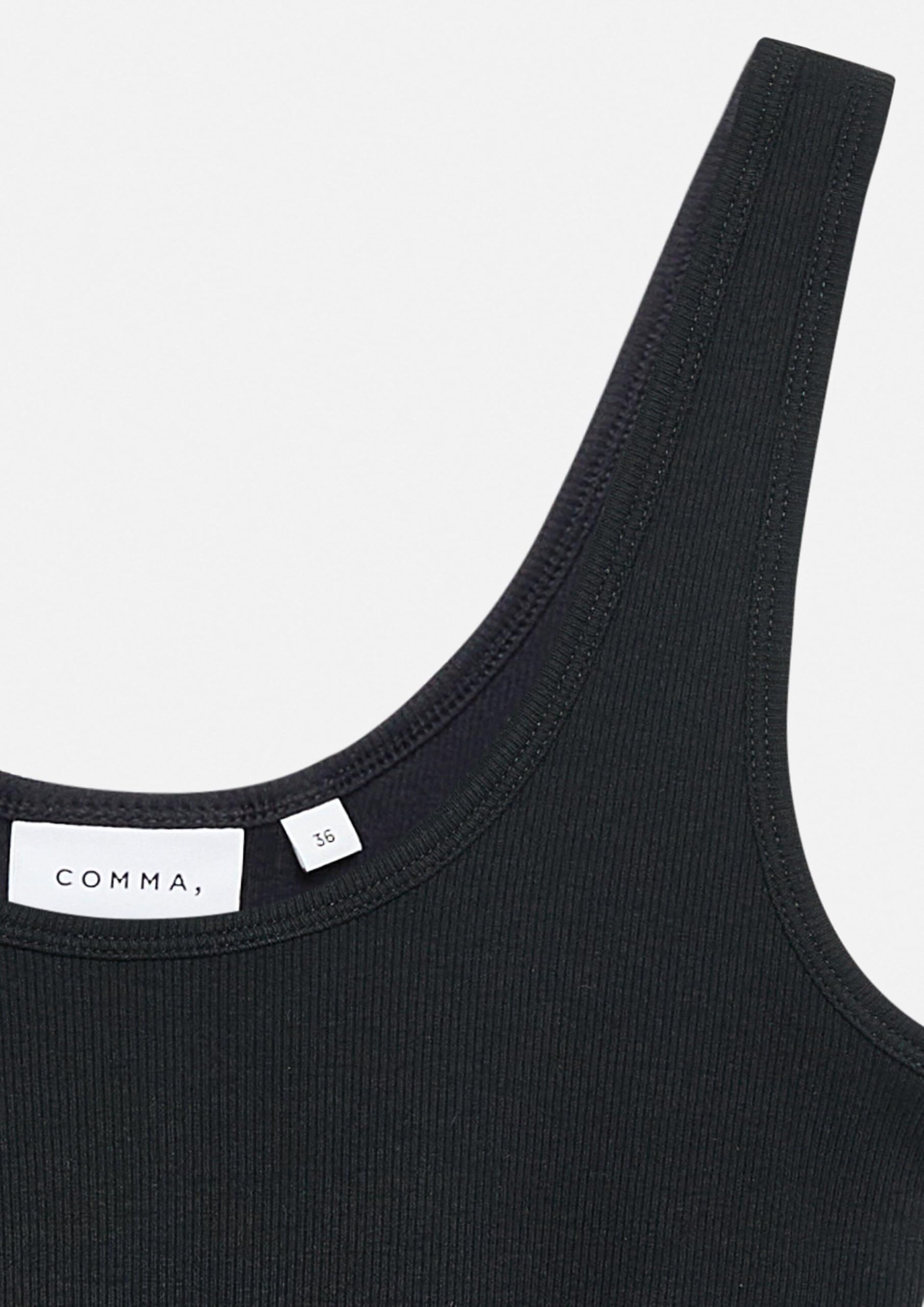 comma-tops-ripp-tanktop-rundem-halsausschnitt-rmellos image 5