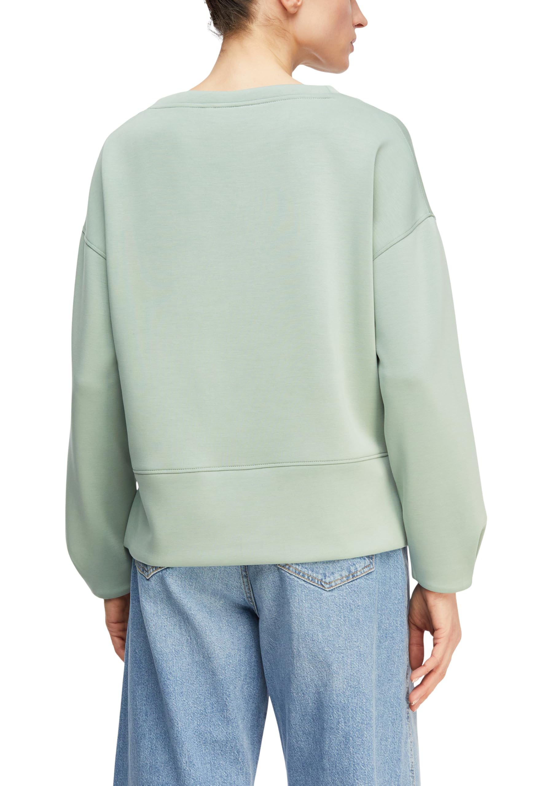comma-sweatshirt-damen-pastellgr-n-gr-36-mit-faltendetail image 2